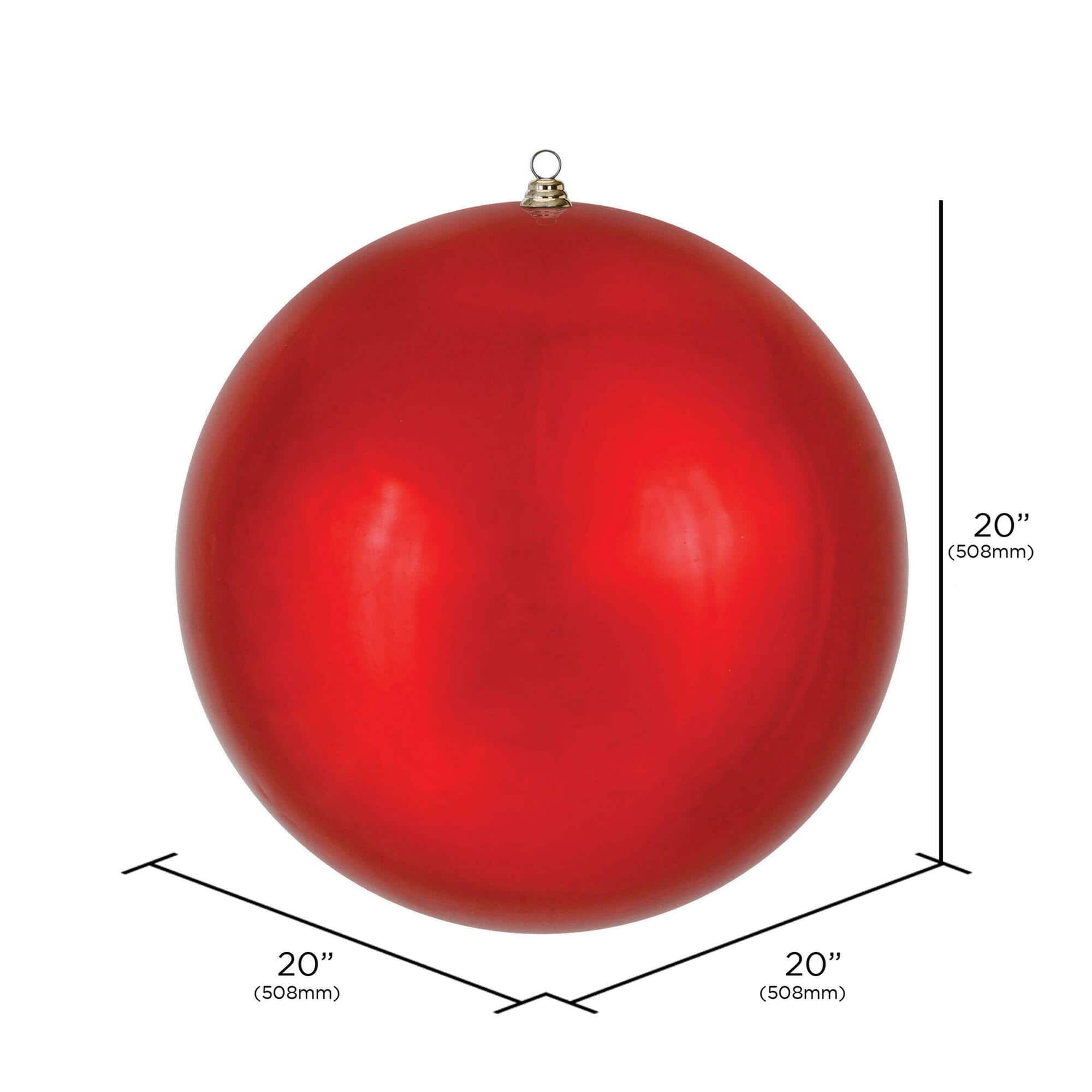 Vickerman 20" Giant Shiny Ball Christmas Ornament