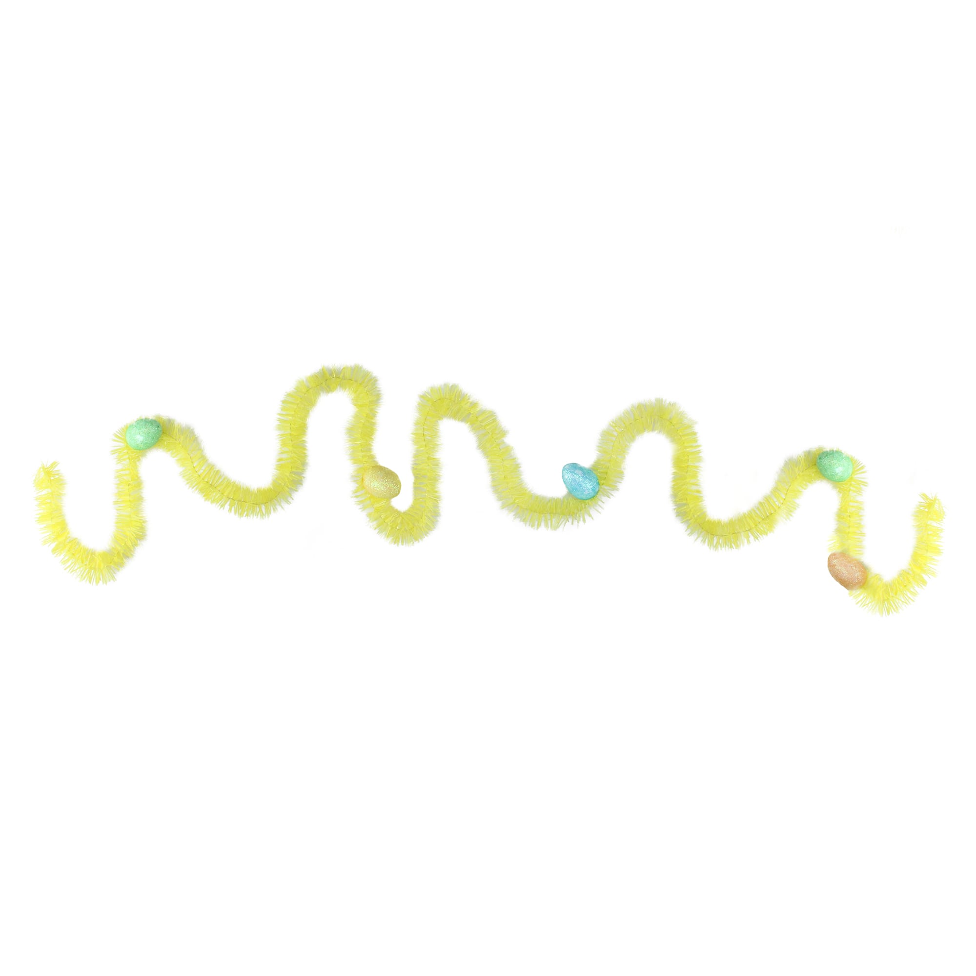 25ft. Yellow Spring Tinsel Garland with Easter Eggs