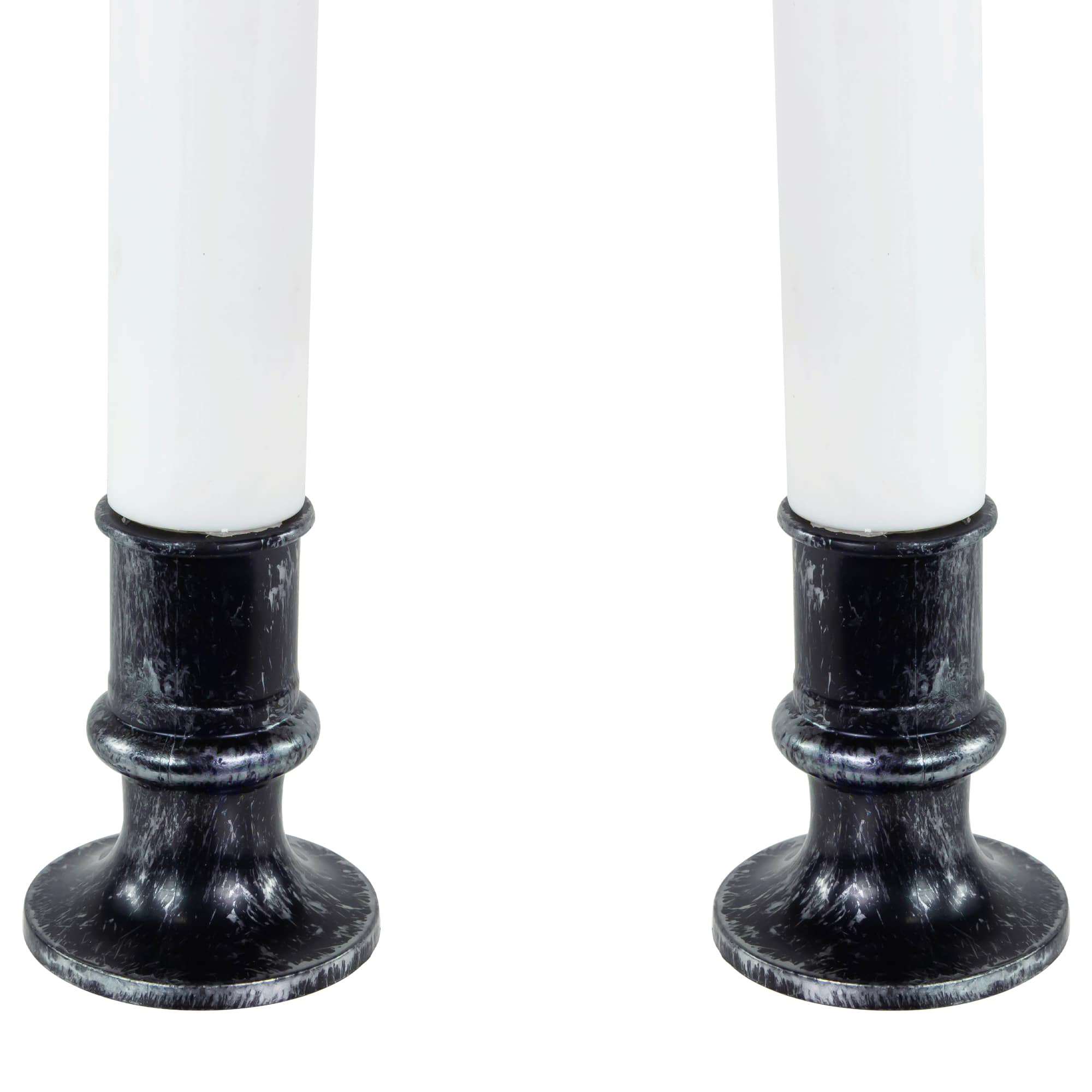 9" Pre-Lit LED White & Red Halloween Candles, 2ct.