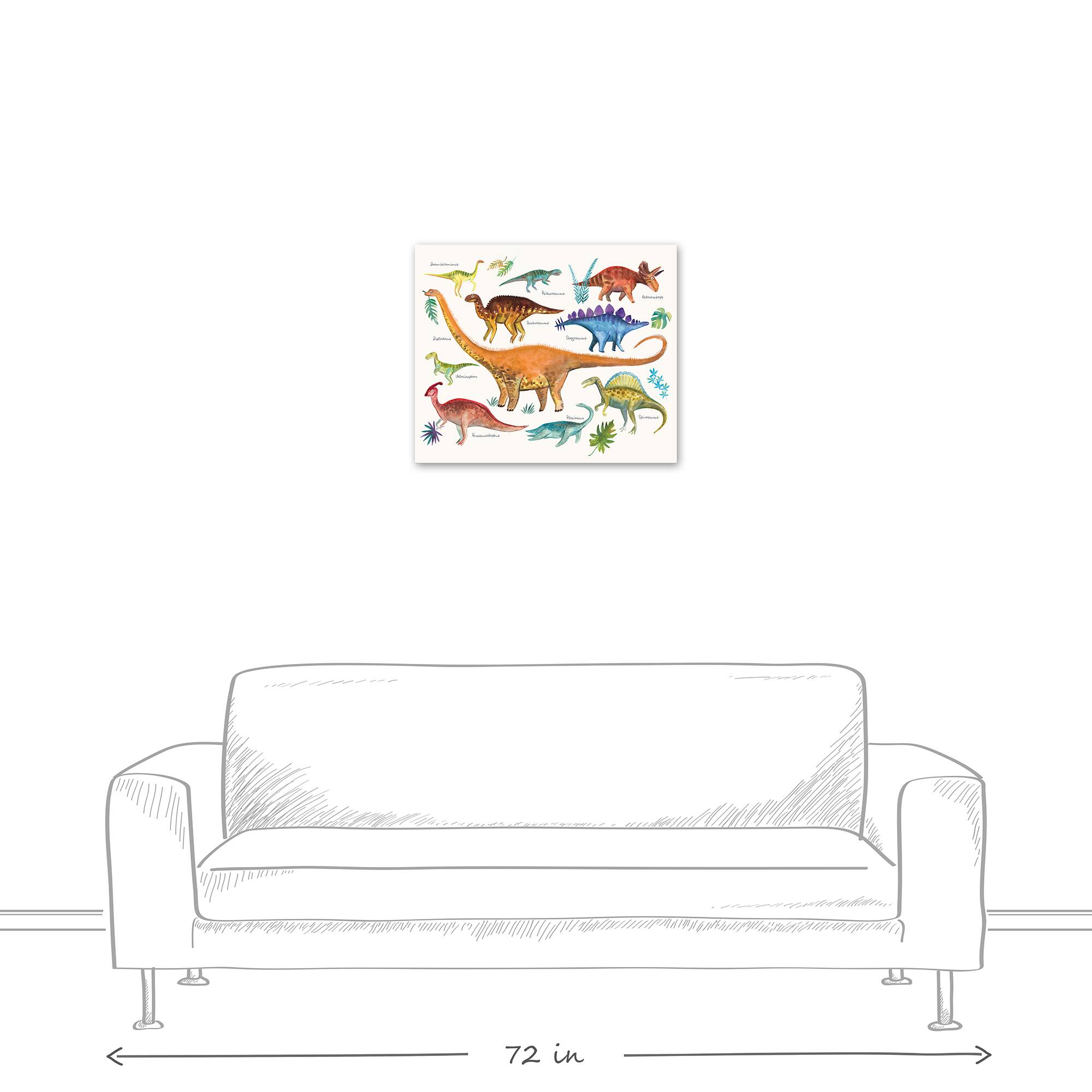 Dino World 24" x 20" Canvas Wall Art