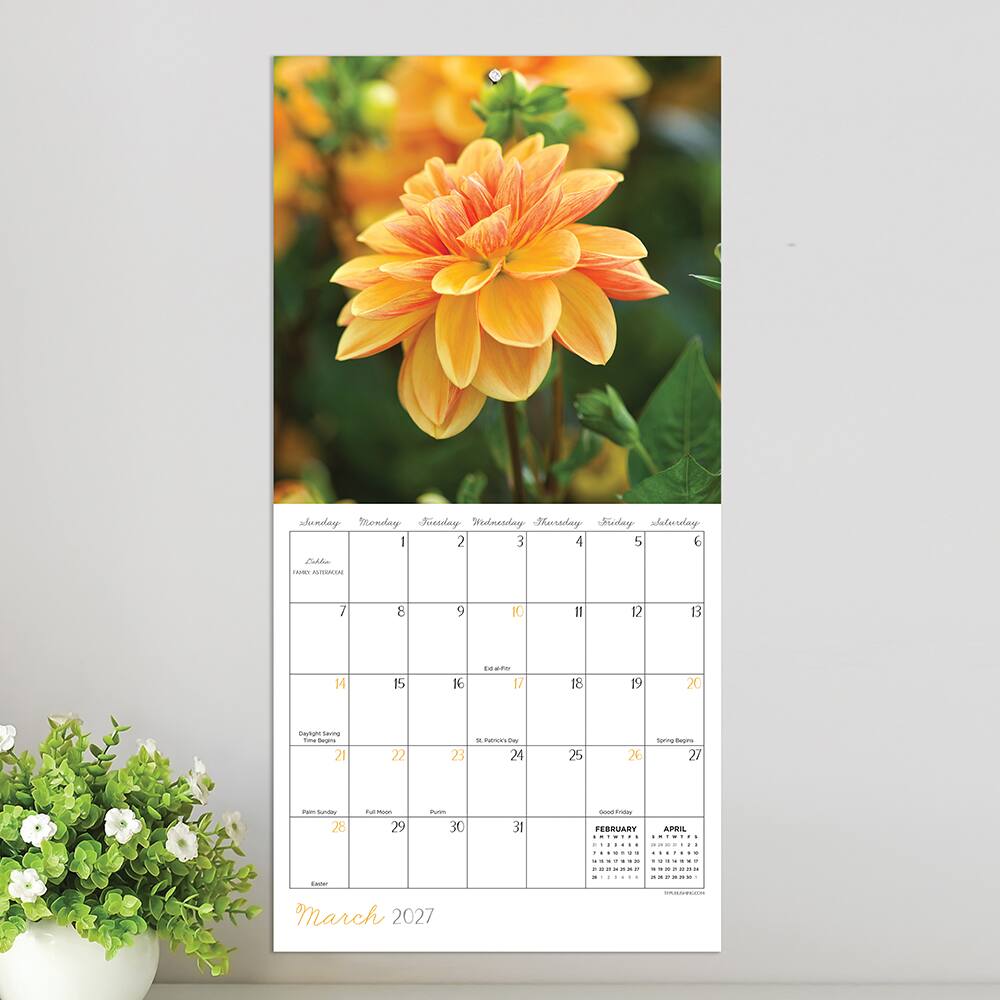 2027 Flowers Mini Calendar