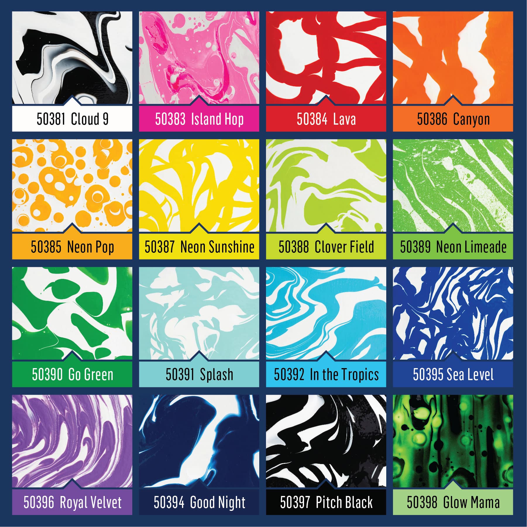 6 Pack: FolkArt® Drizzle™ Pre-Mixed Fluid Pouring Acrylic Paint