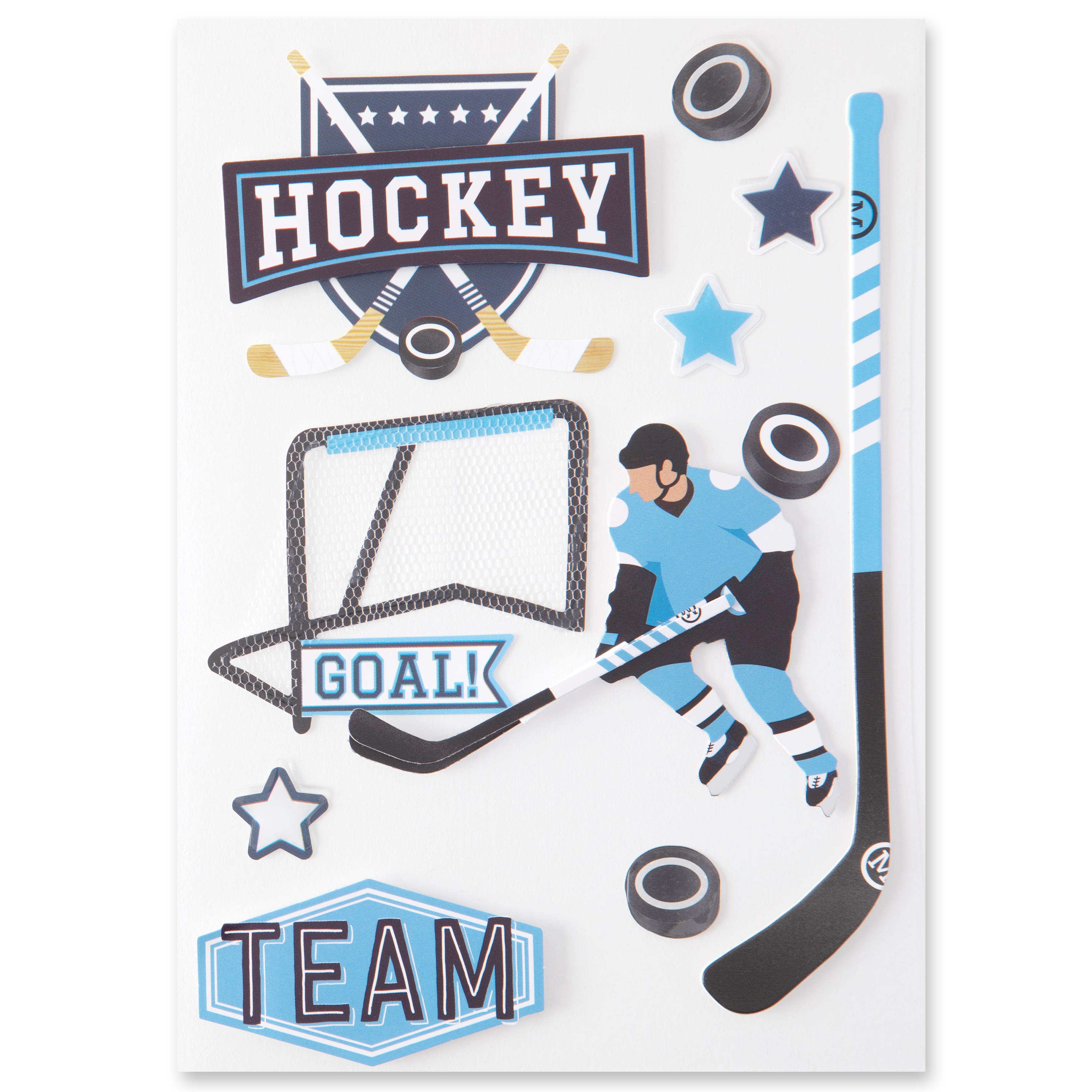 12 Pack: Hockey Chipboard Stickers by Recollections™