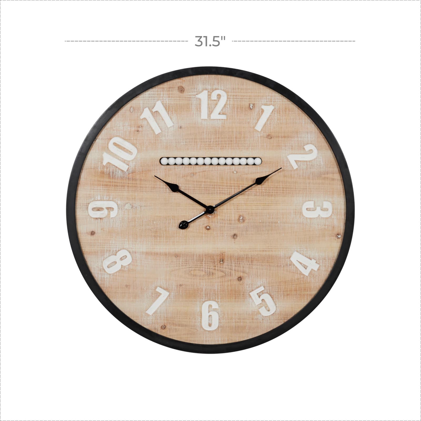 Brown Farmhouse Wood Wall Clock