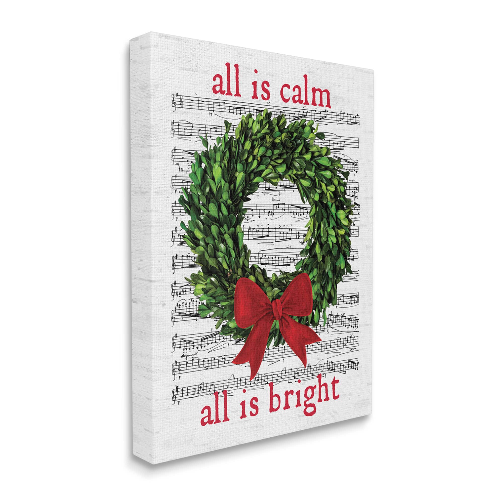 Stupell Industries All Is Calm Christmas Song Canvas Wall Art