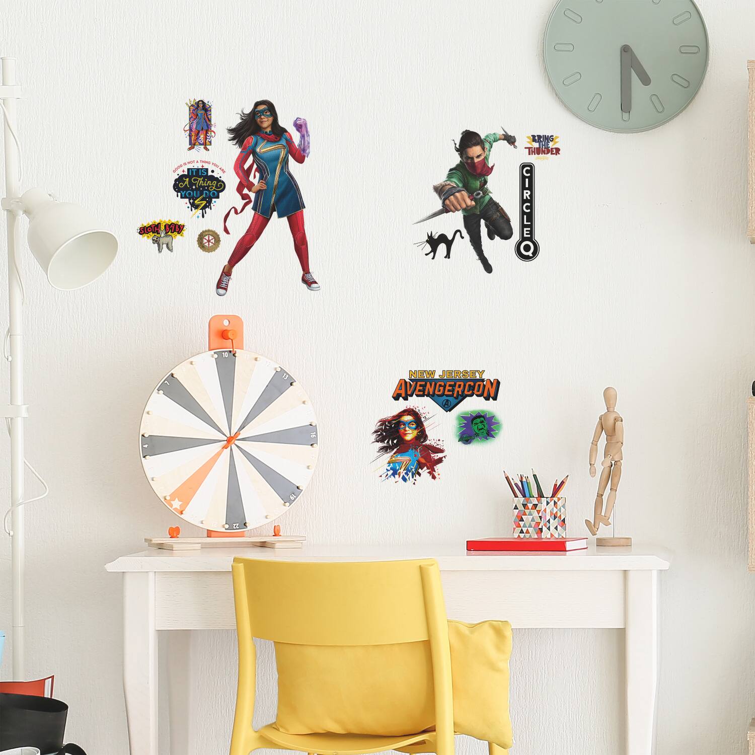 RoomMates Ms. Marvel Peel & Stick Wall Decals