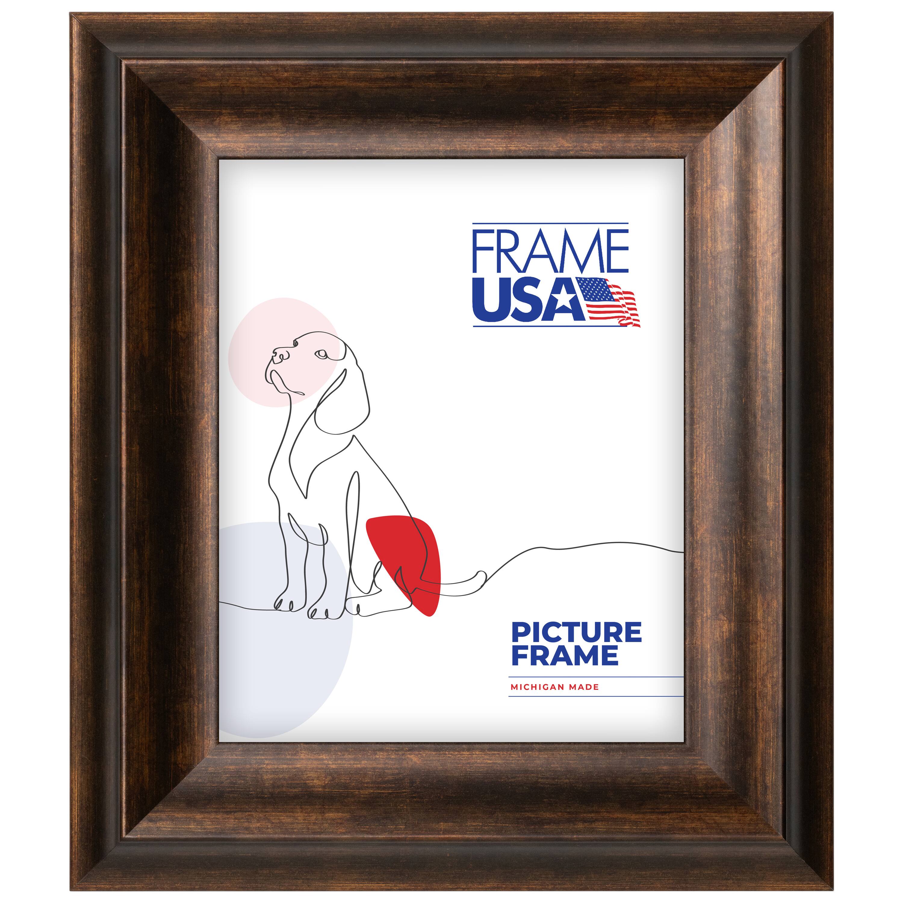 Frame USA Verona Wide Tarnished Bronze Single Image Picture Frame