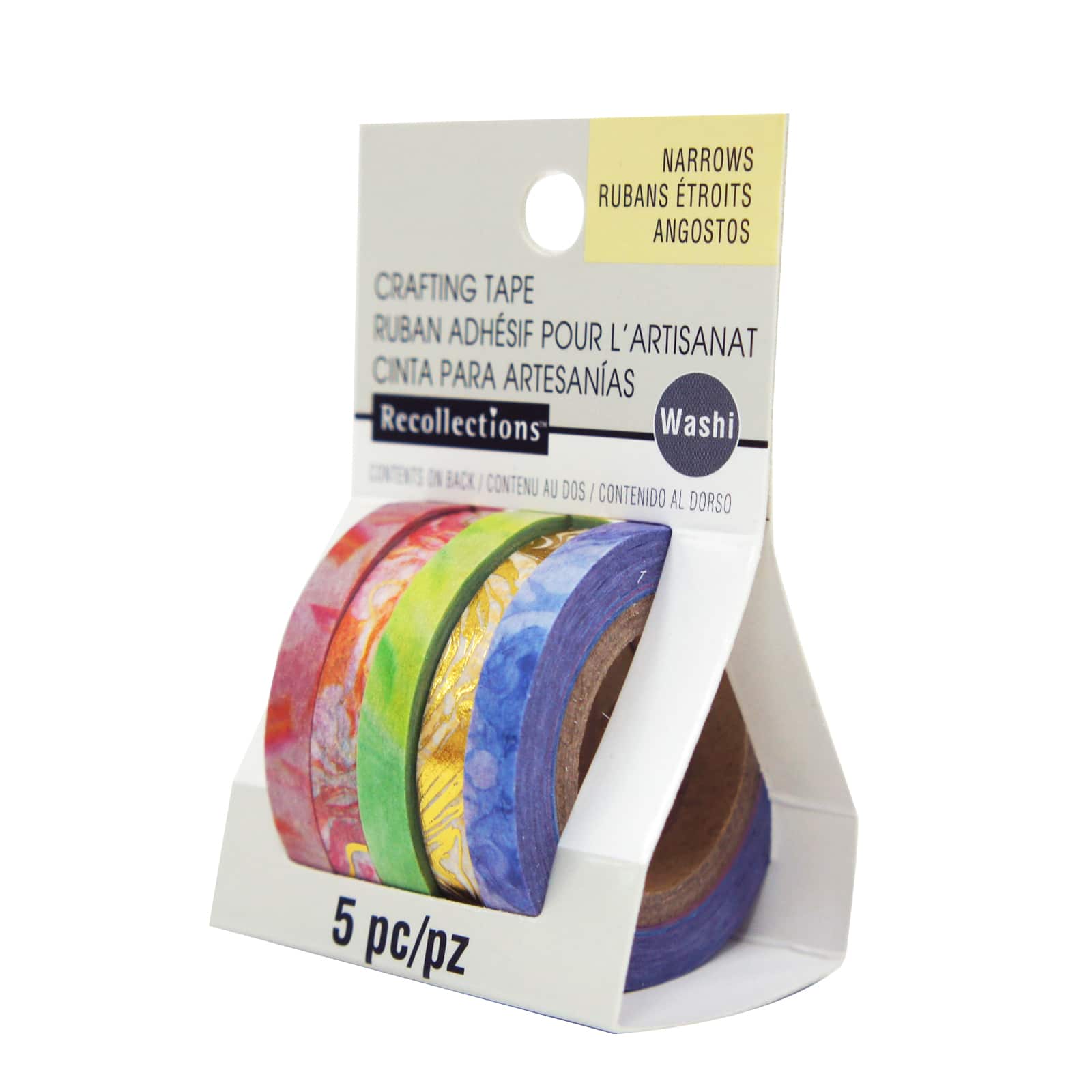 12 Packs: 5 ct. (60 total) Marbling Narrow Crafting Washi Tape by Recollections™
