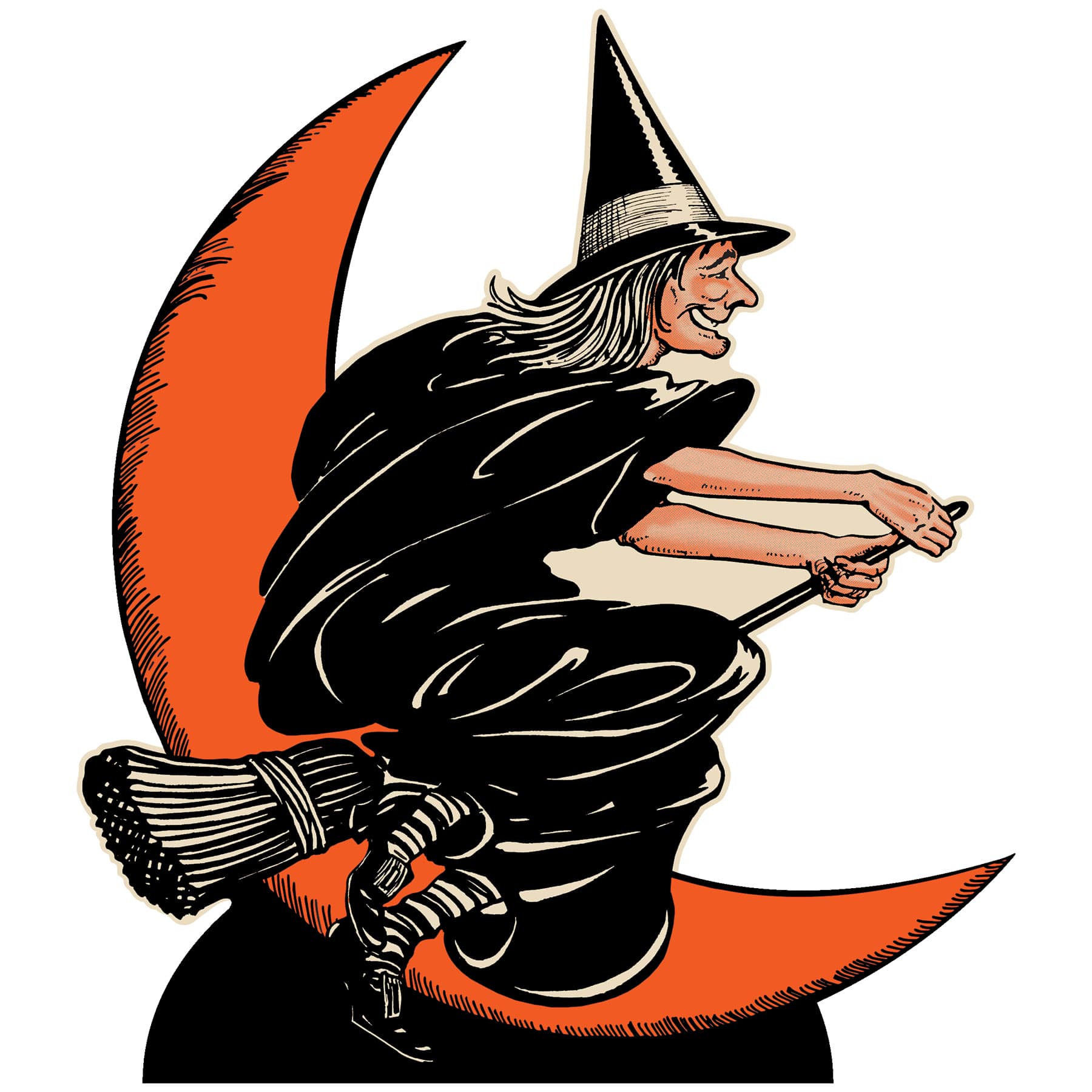 Beistle 4ft. Vintage Halloween Witch & Moon Stand-Up with Easel