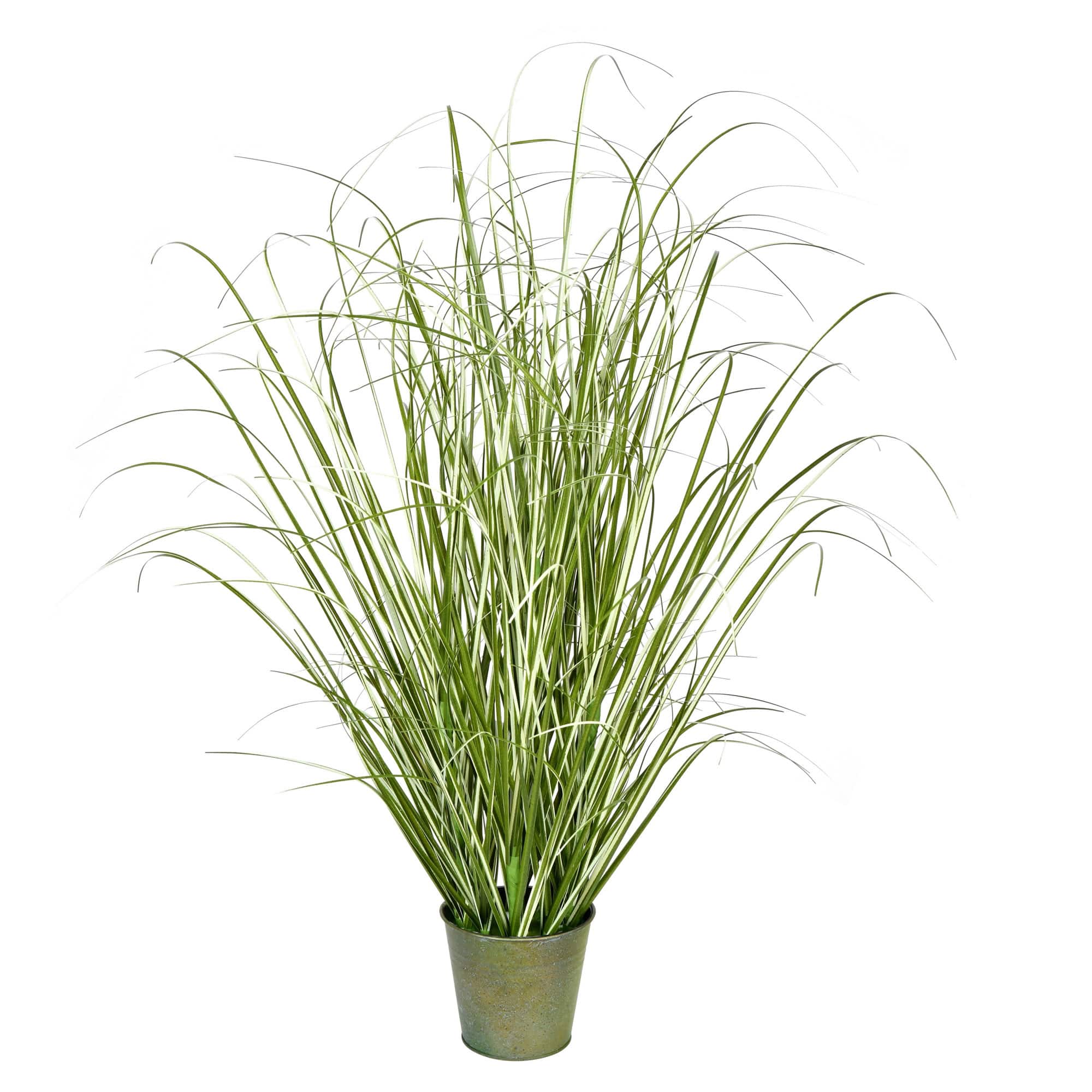 Artificial Native Green Grass in Iron Pot