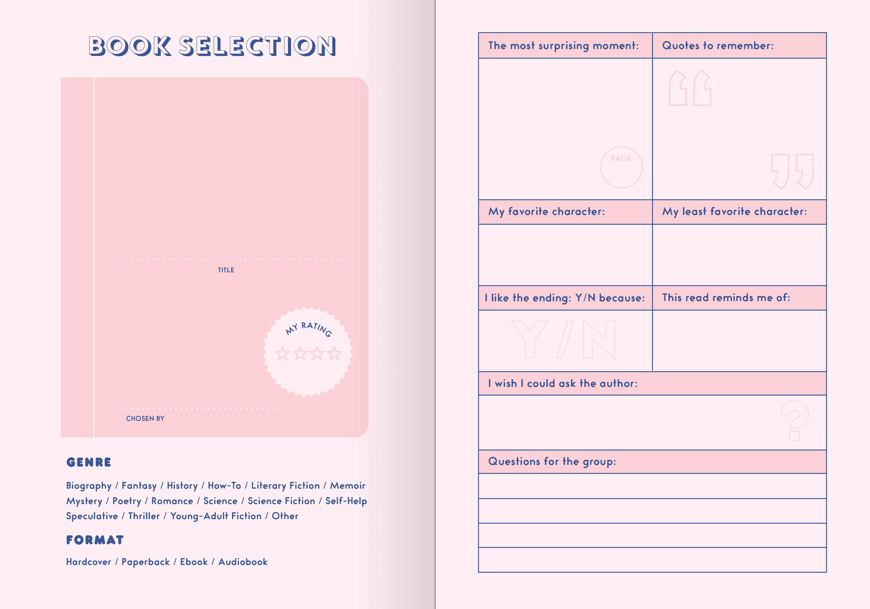 Book Club: A Journal