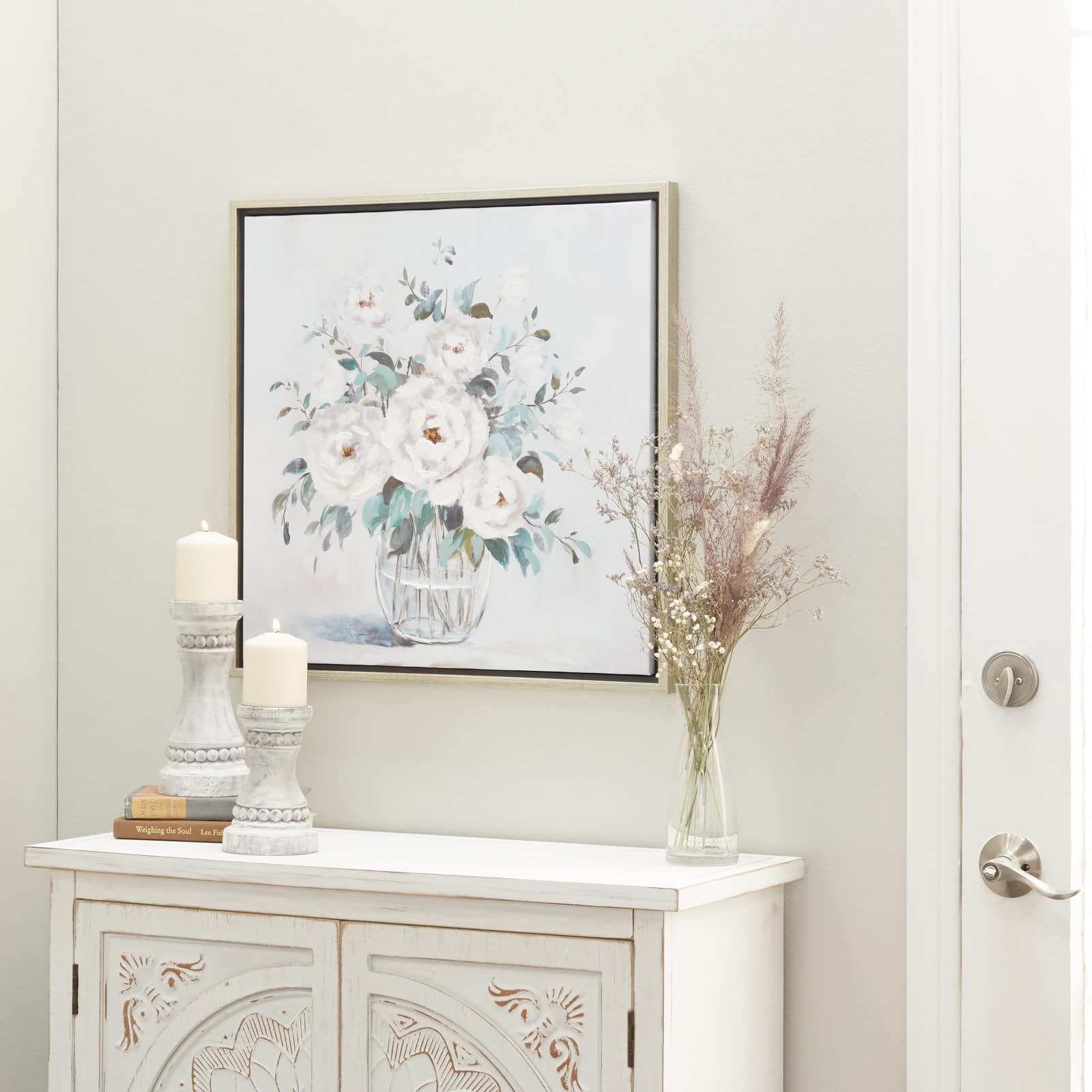 Multi Polystone French Country Framed Wall Art, 24" x 24" x 2"