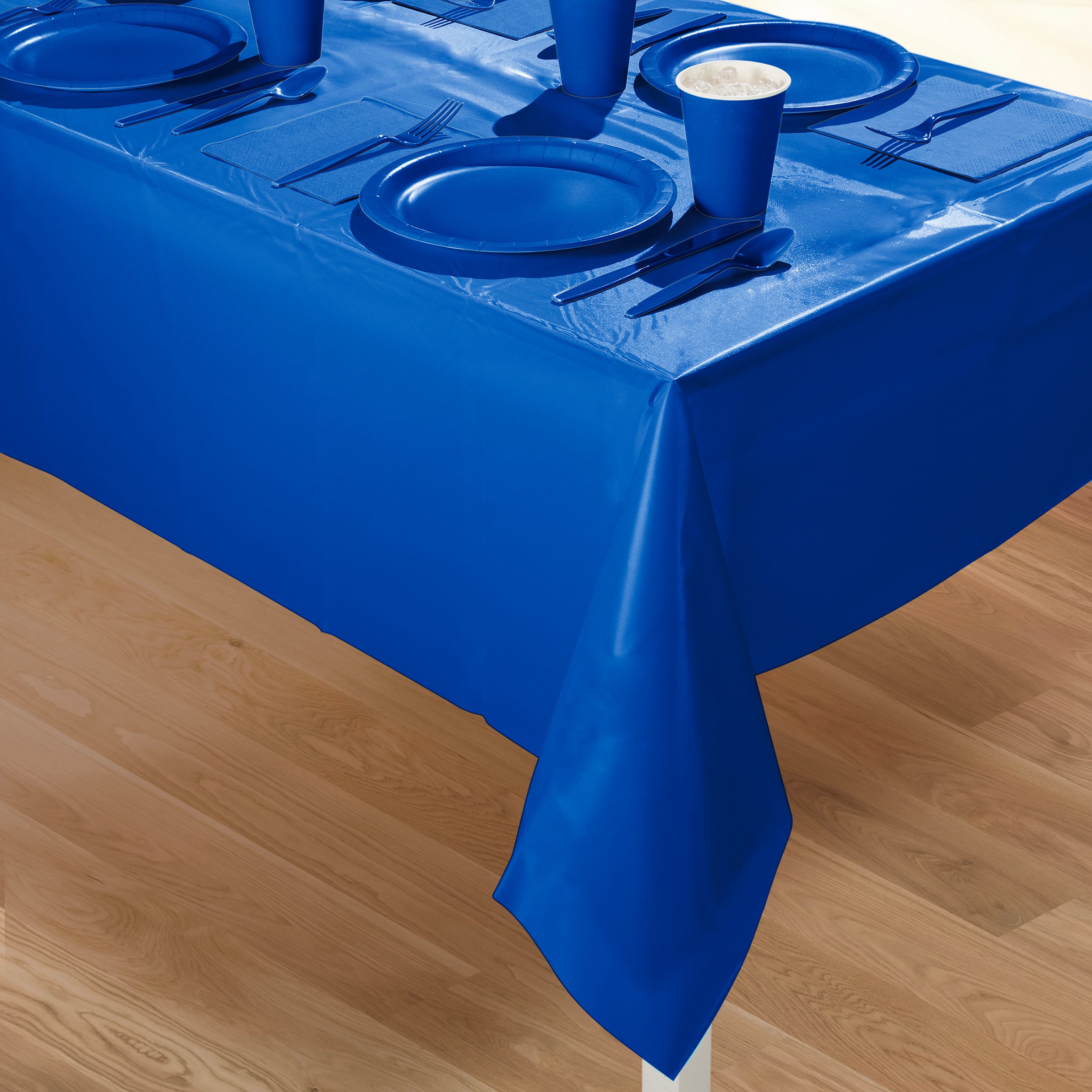 Hoffmaster 54" x 108" Plastic Tablecloth