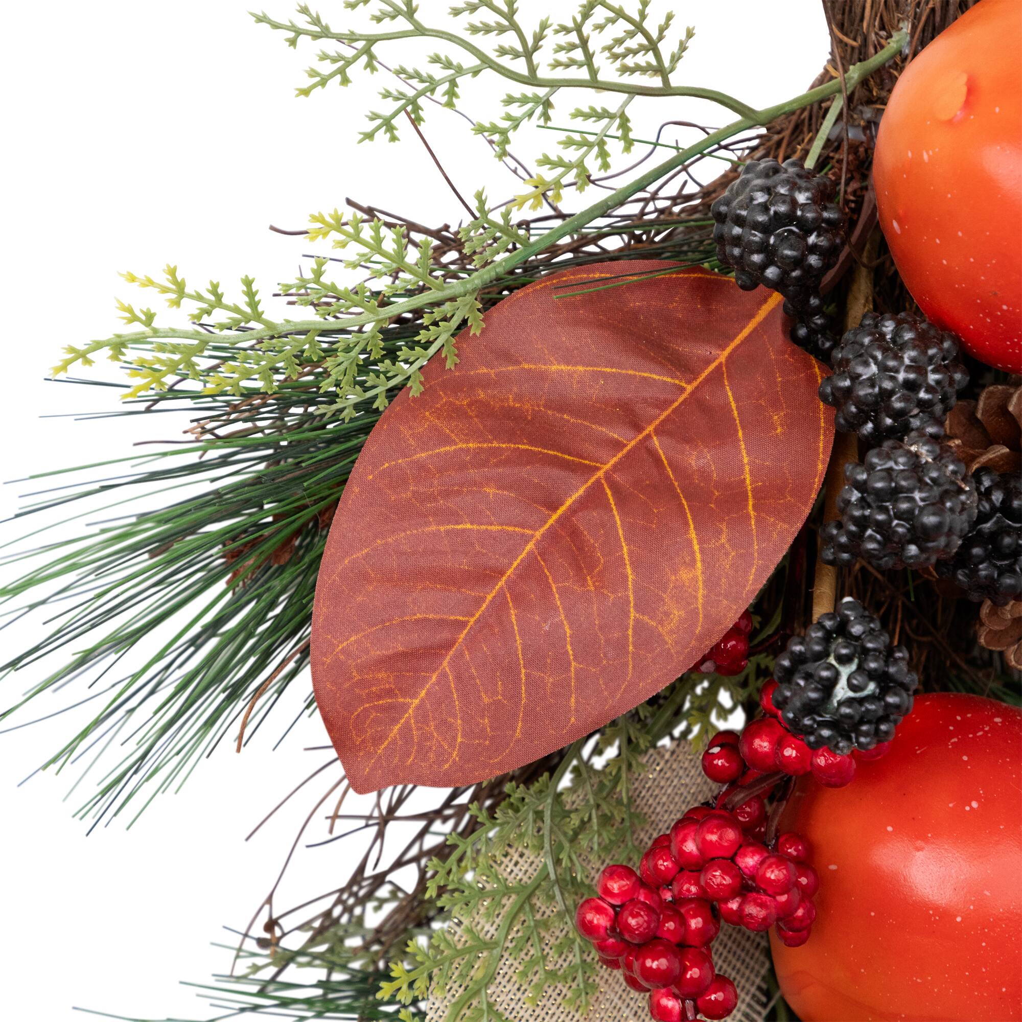 2.5ft. Autumn Harvest Mixed Berry & Pine Needle Teardrop Swag