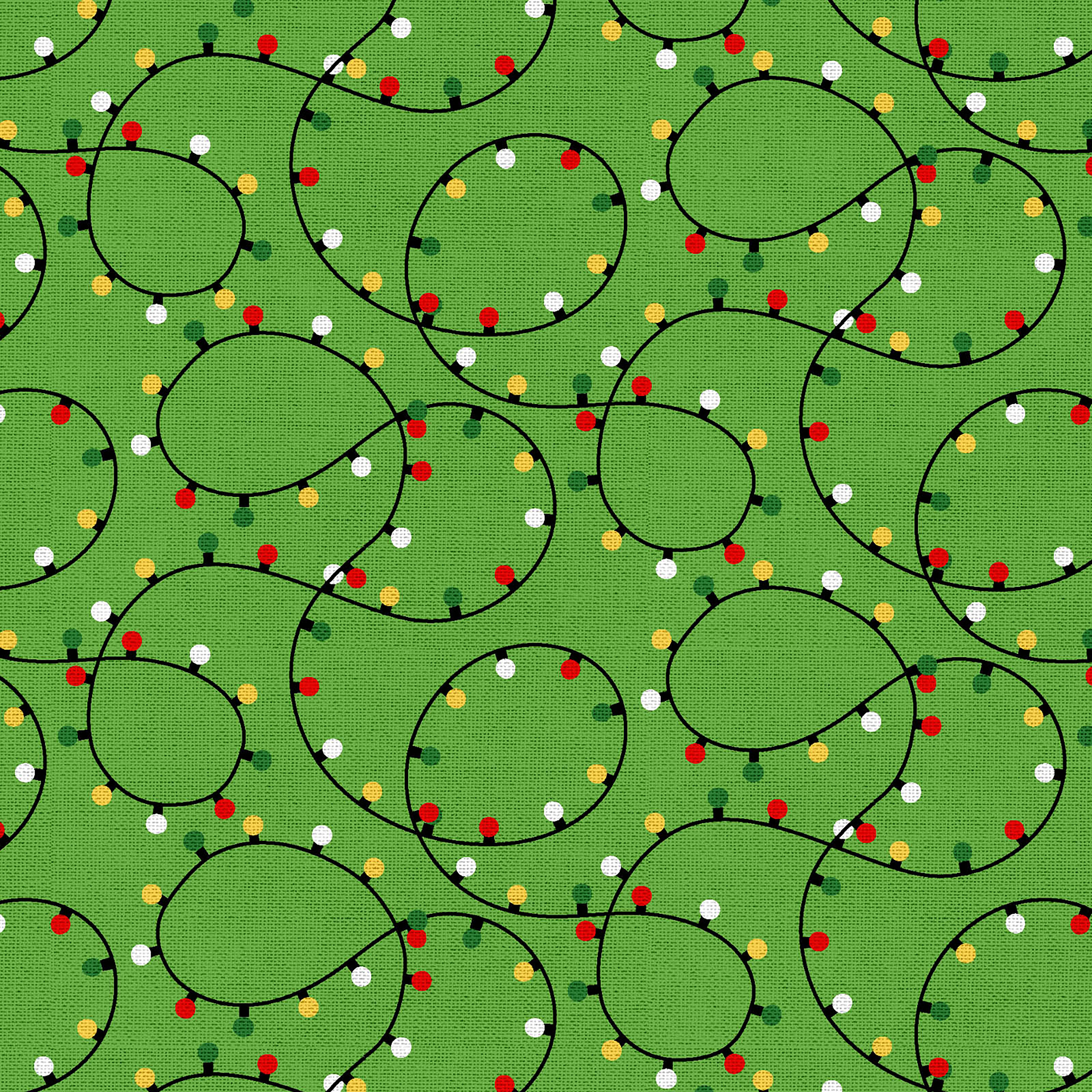 Fabric Editions Holiday Lights Cotton Fabric