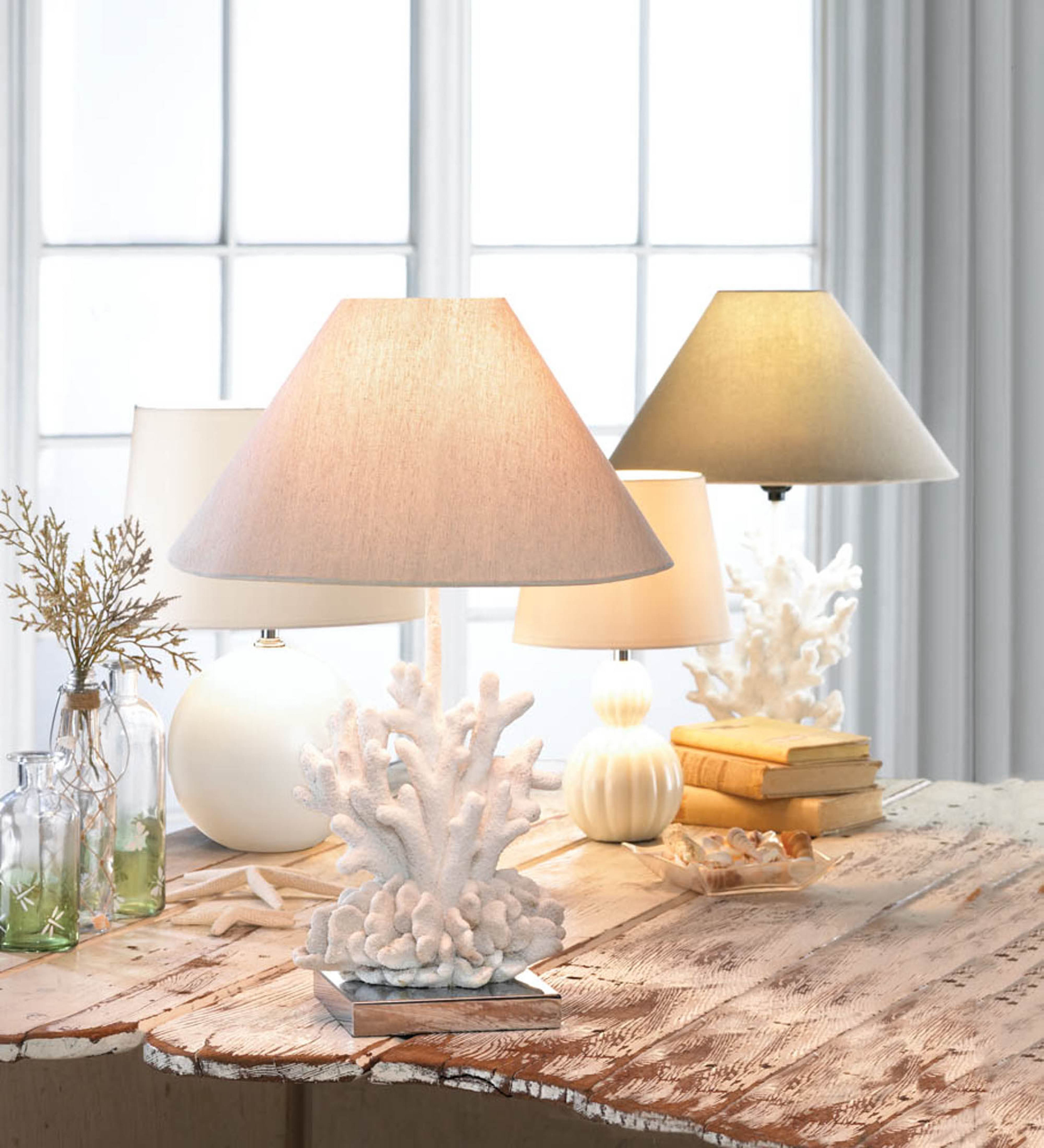 13'' White Charlotte Table Lamp 