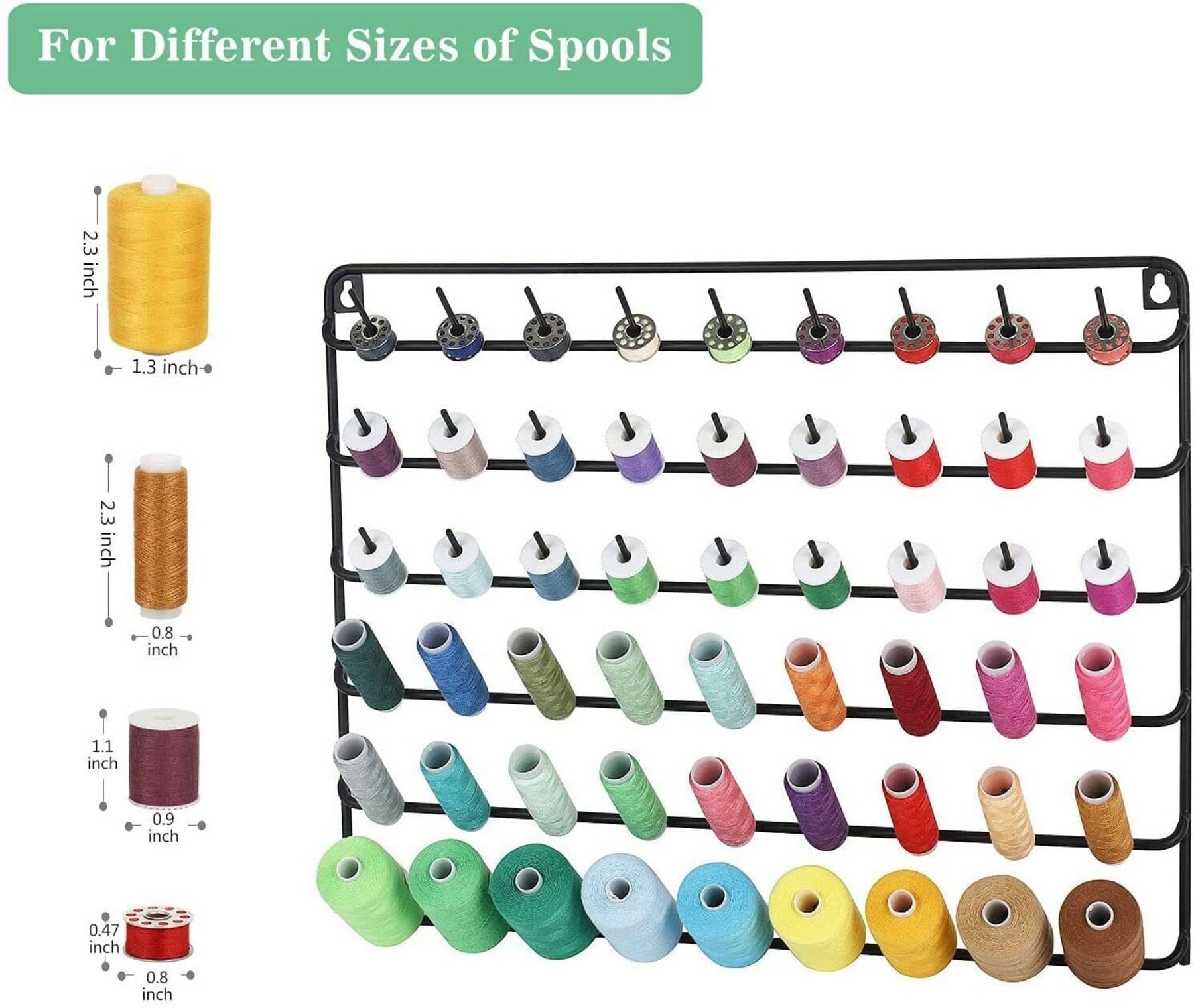 NEX™ 54-Spool Wall-Mounted Sewing Thread Rack