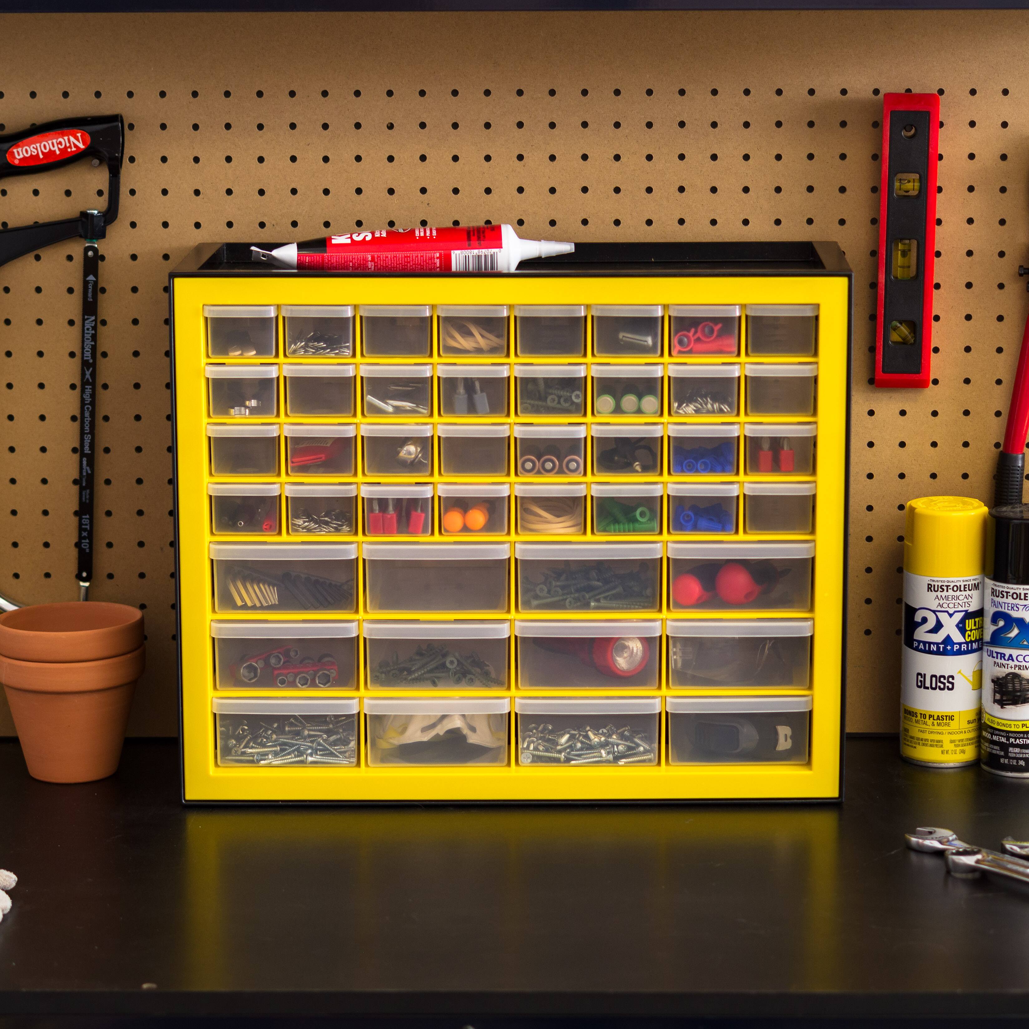 IRIS® Yellow & Black 44-Drawer Parts Cabinet