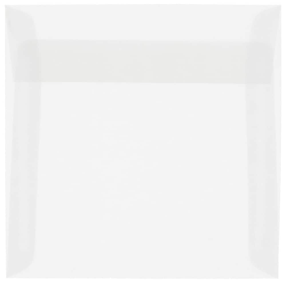 JAM Paper 6.5" x 6.5" Clear Translucent Vellum Envelopes, 25ct.