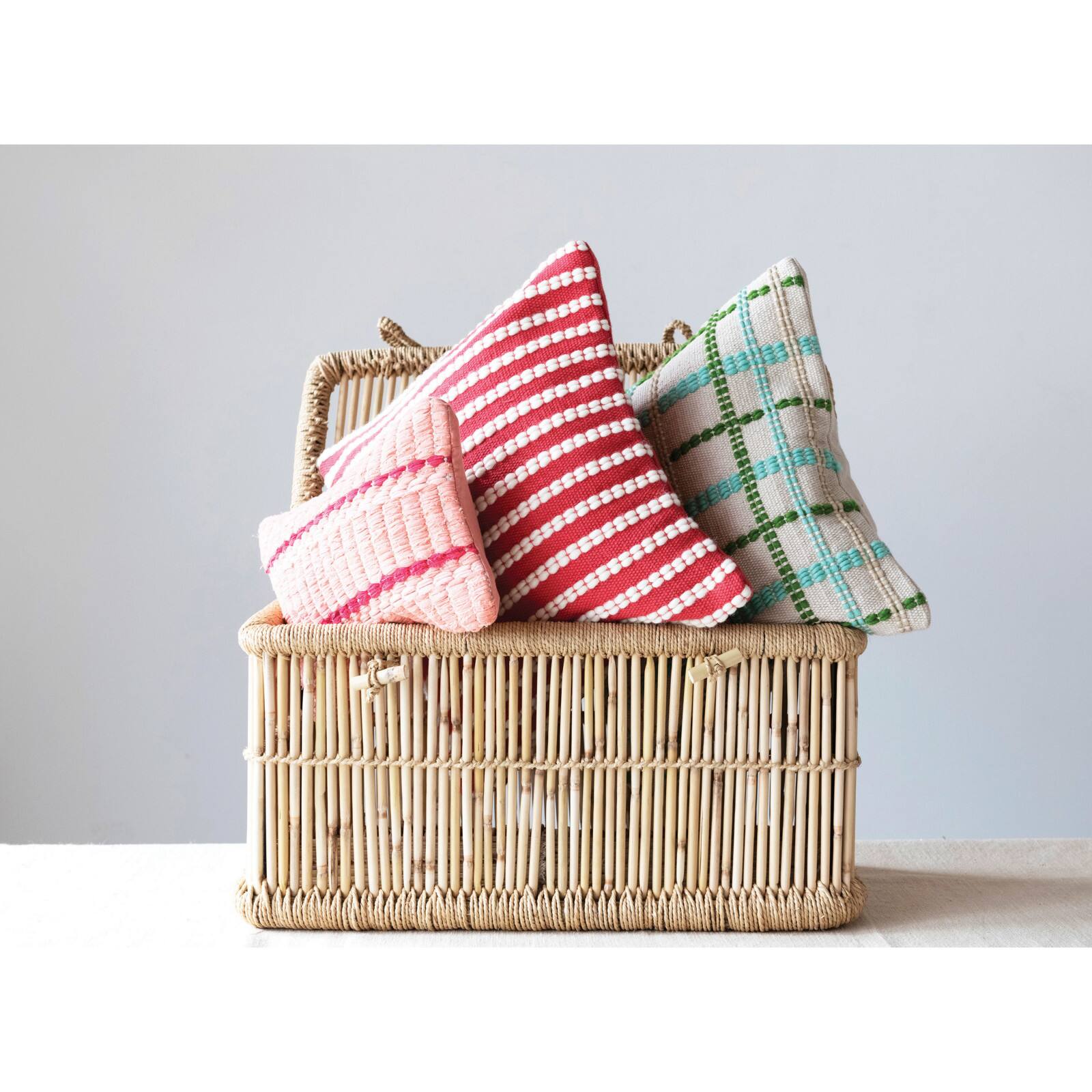 Hello Honey® 18" x 18" Square Woven Cotton & Wool Pillow
