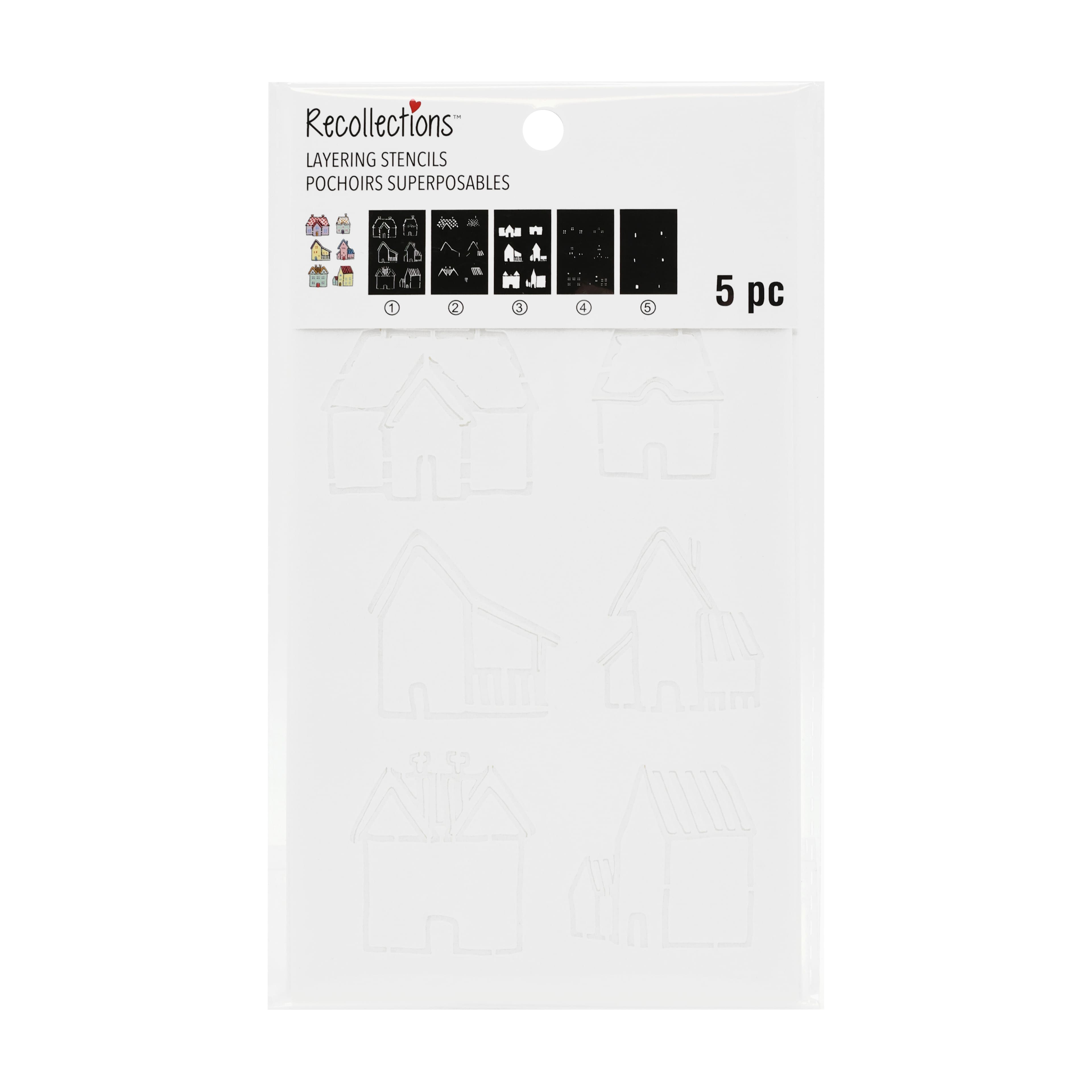 4" x 6" Houses Print Layering Stencil Set by Recollections™