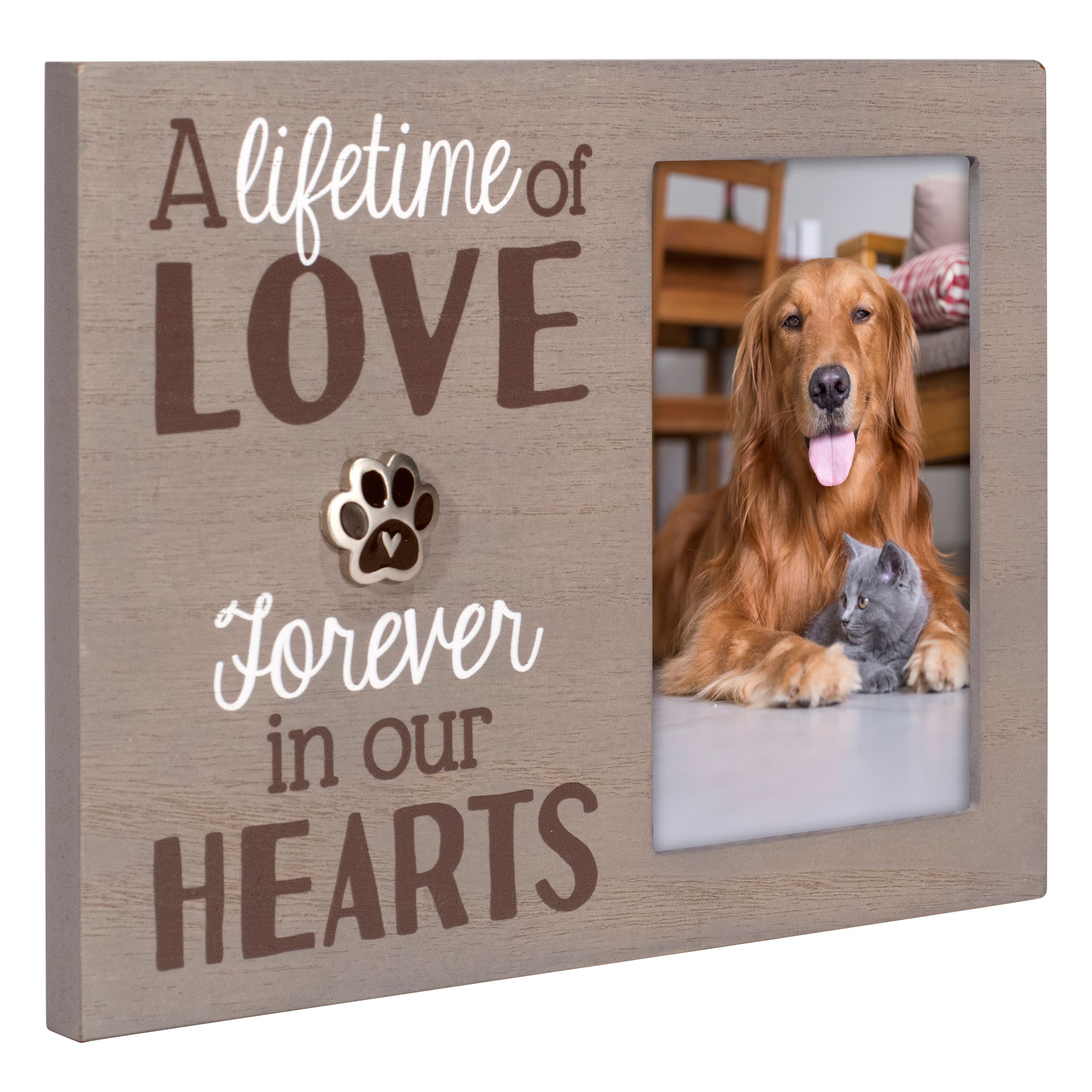 Malden International Designs A Lifetime of Love, Forever in our Hearts 4" x 6" Pet Frame