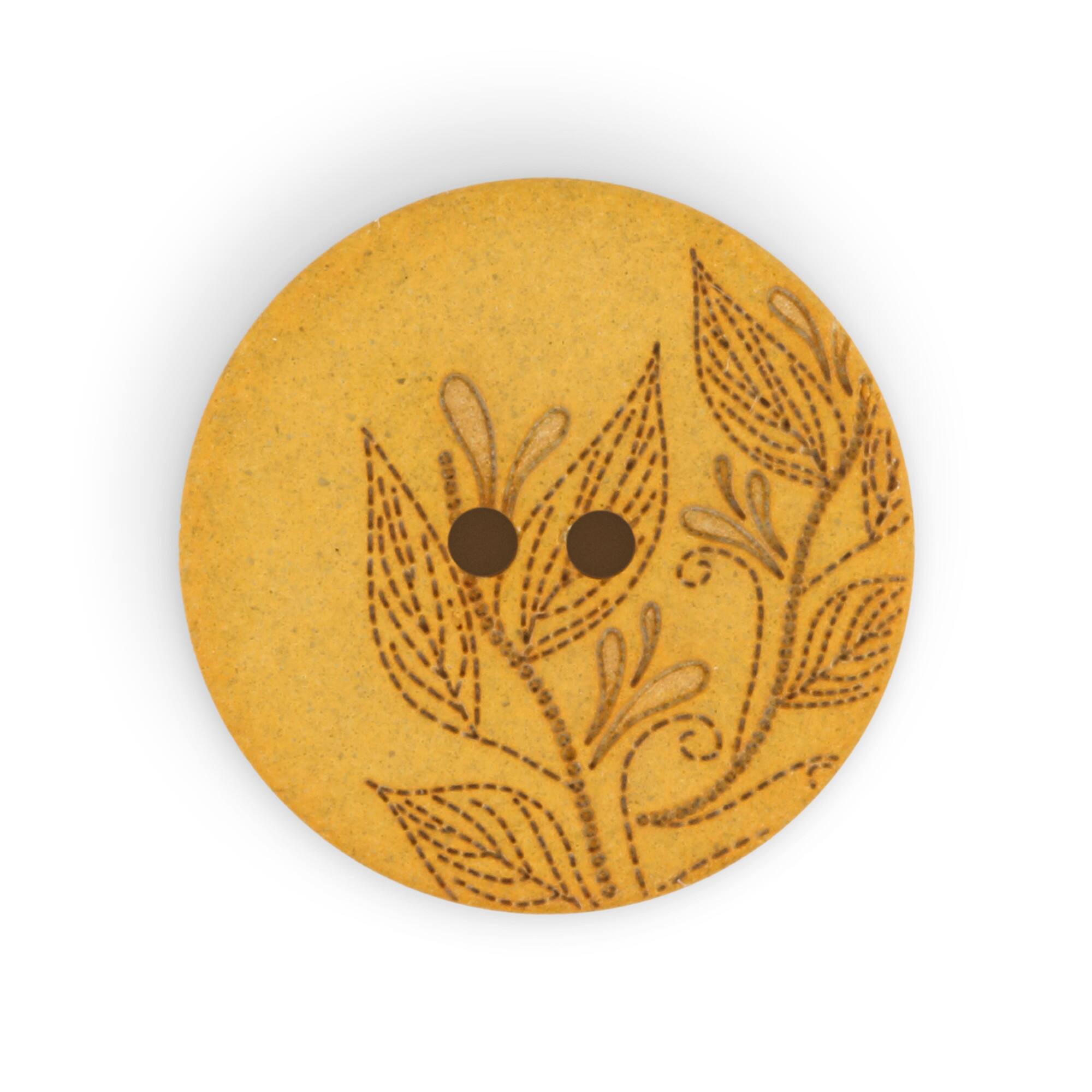 Dritz® 23mm Recycled Hemp Round Floral Button