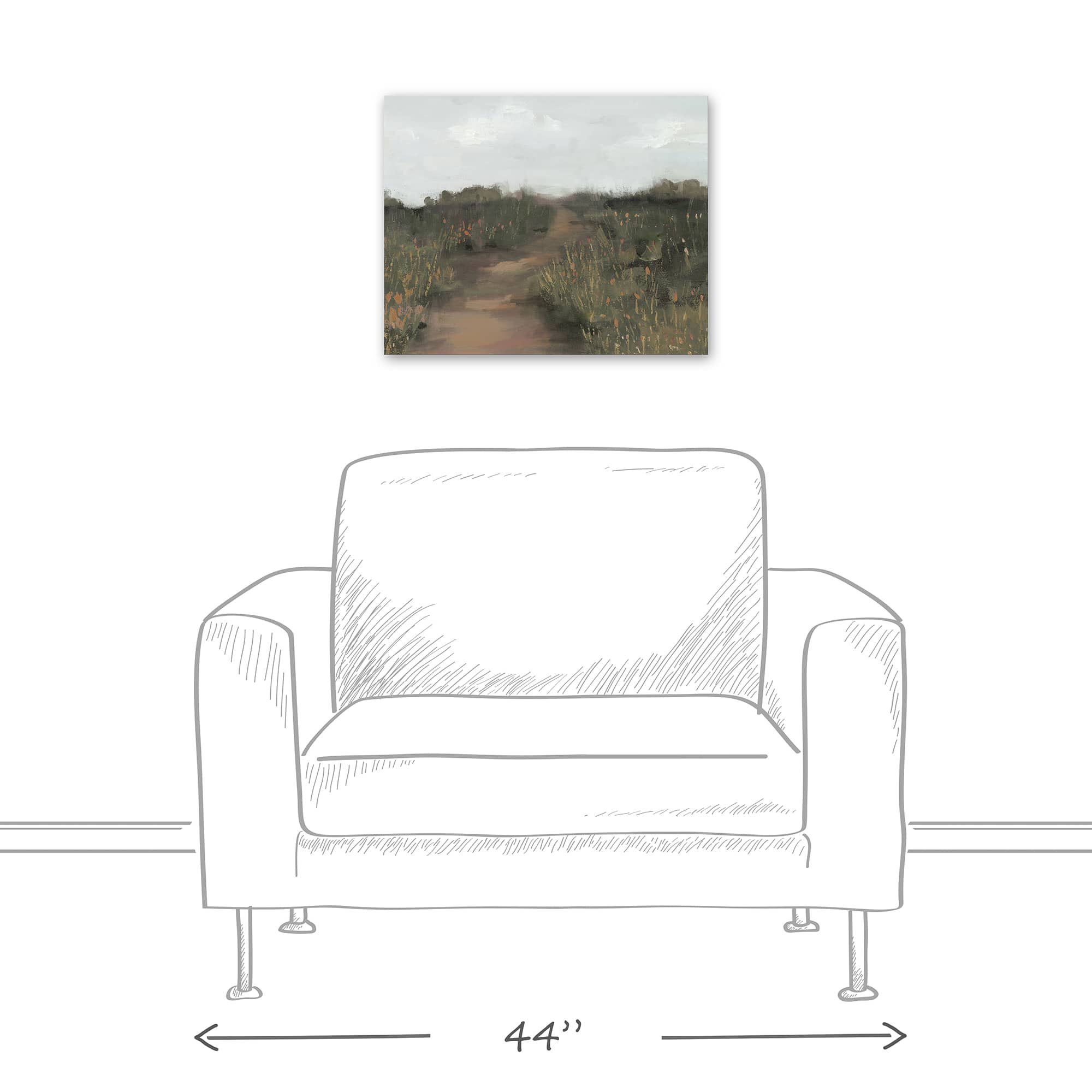 Fall Toned Landscape 20" x 16" Canvas Wall Art