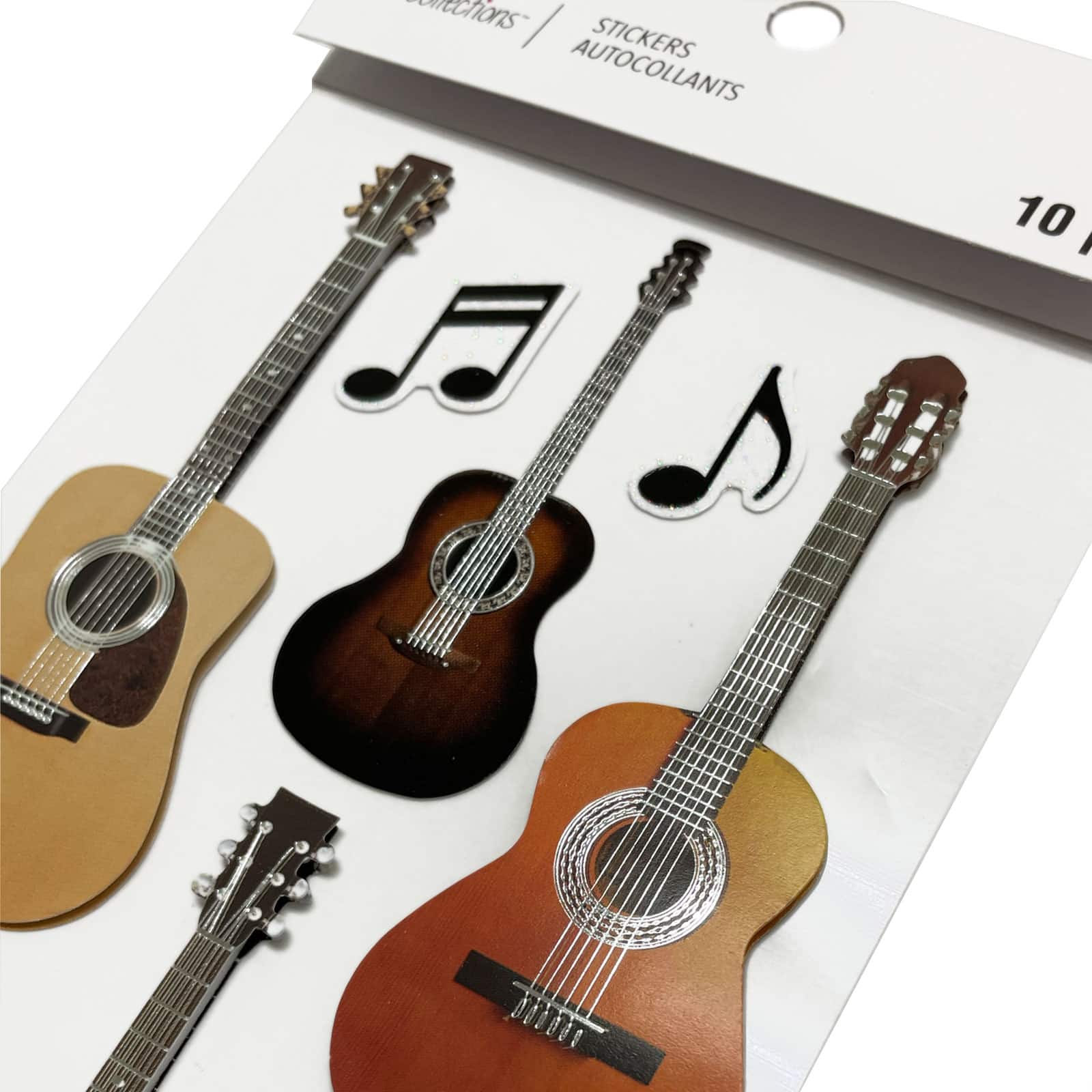12 Pack: Acoustic Guitar Stickers by Recollections™