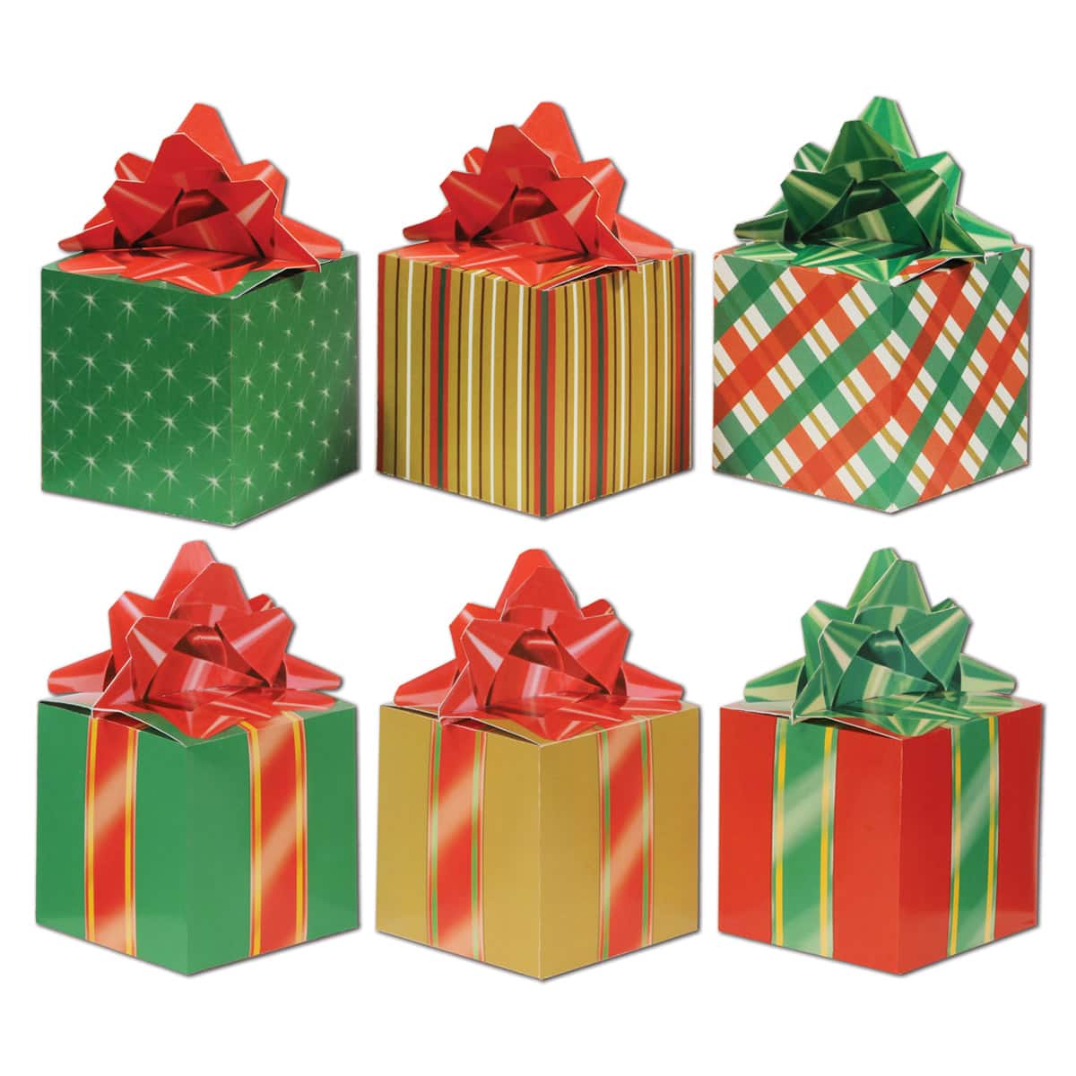 Beistle 3.25" x 5.75" Christmas Gift Favor Boxes, 6ct.
