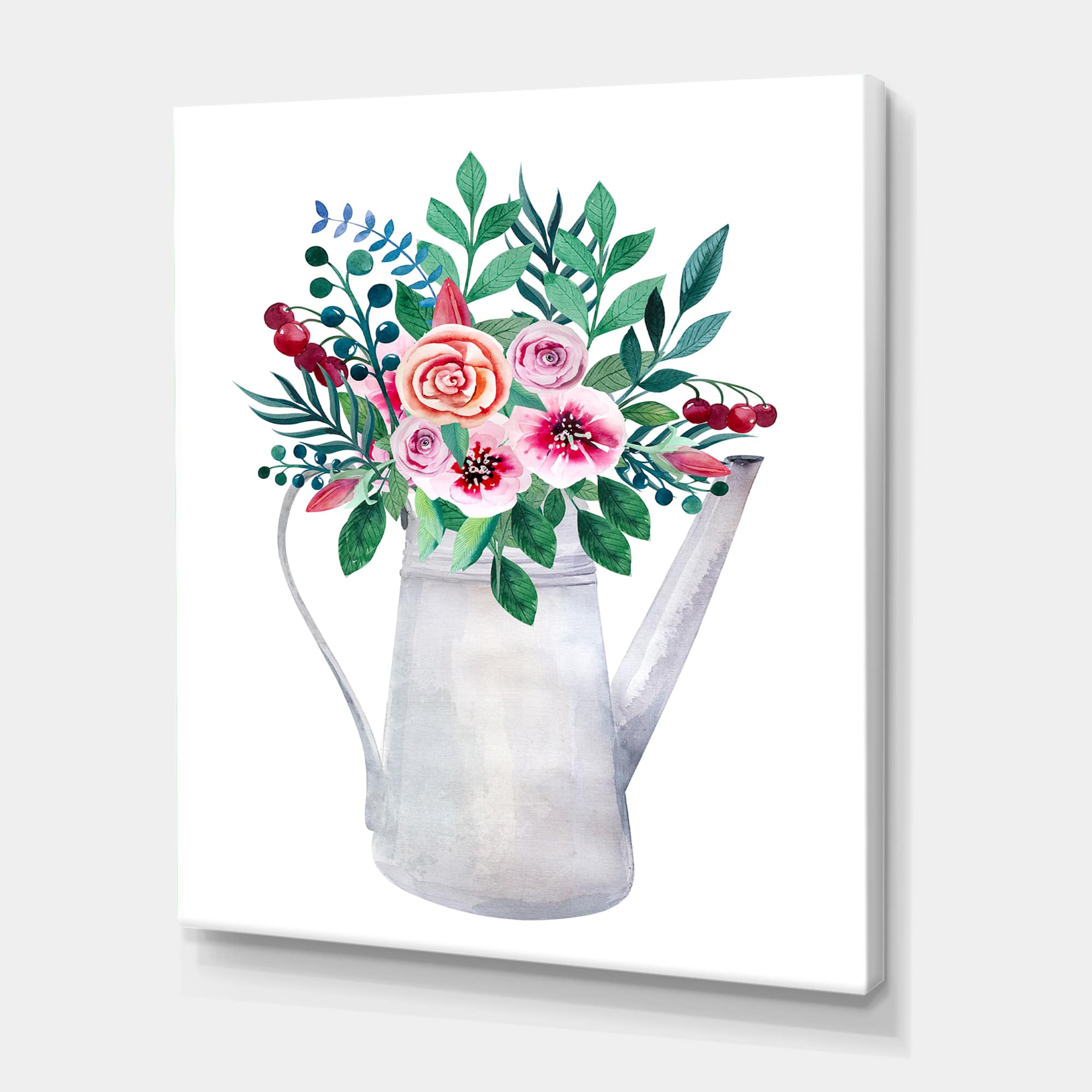 Designart - Bouquets of Flowers In Rustic Flowering Pot
