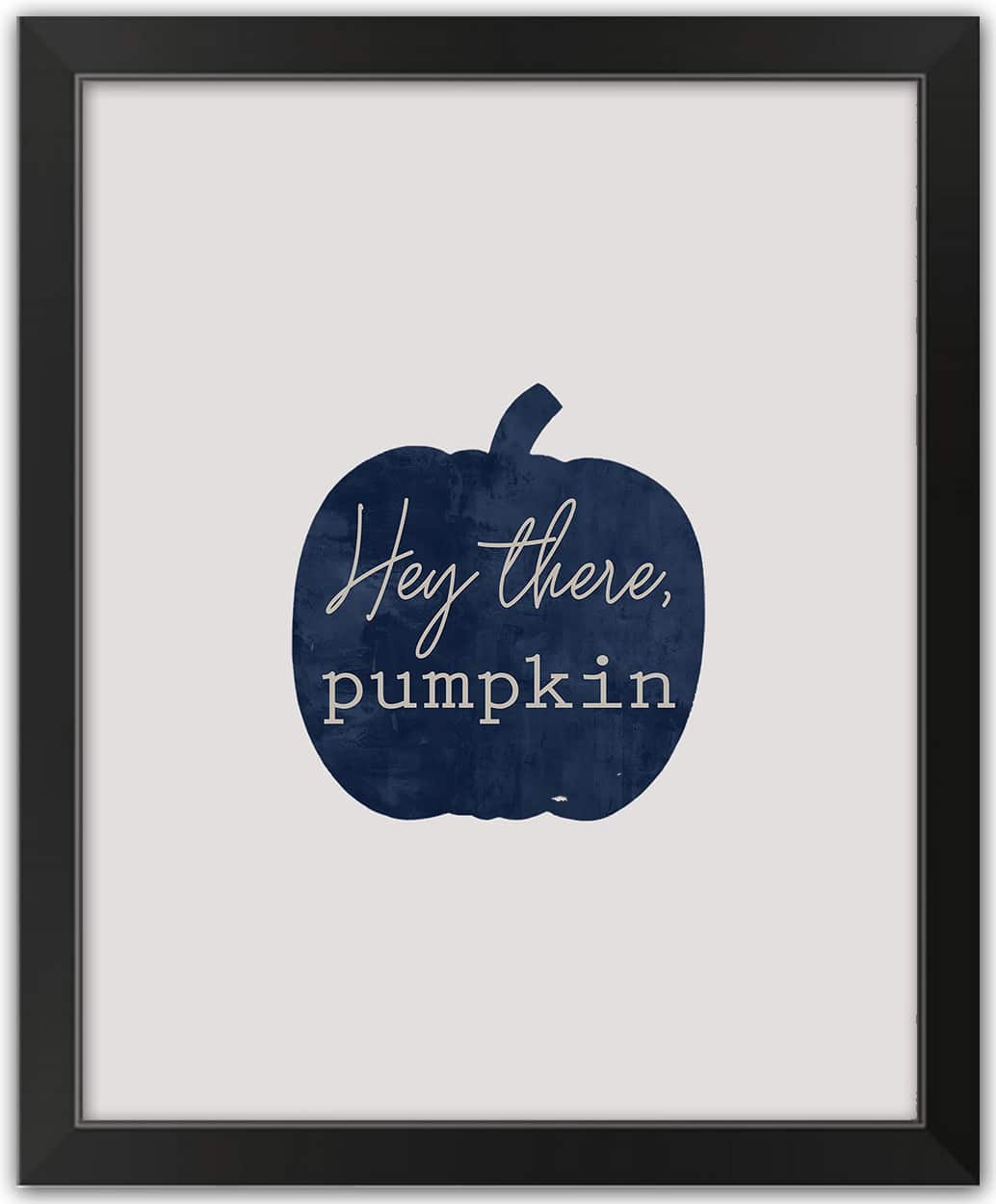 Hey There Pumpkin Black Framed Print Wall Art