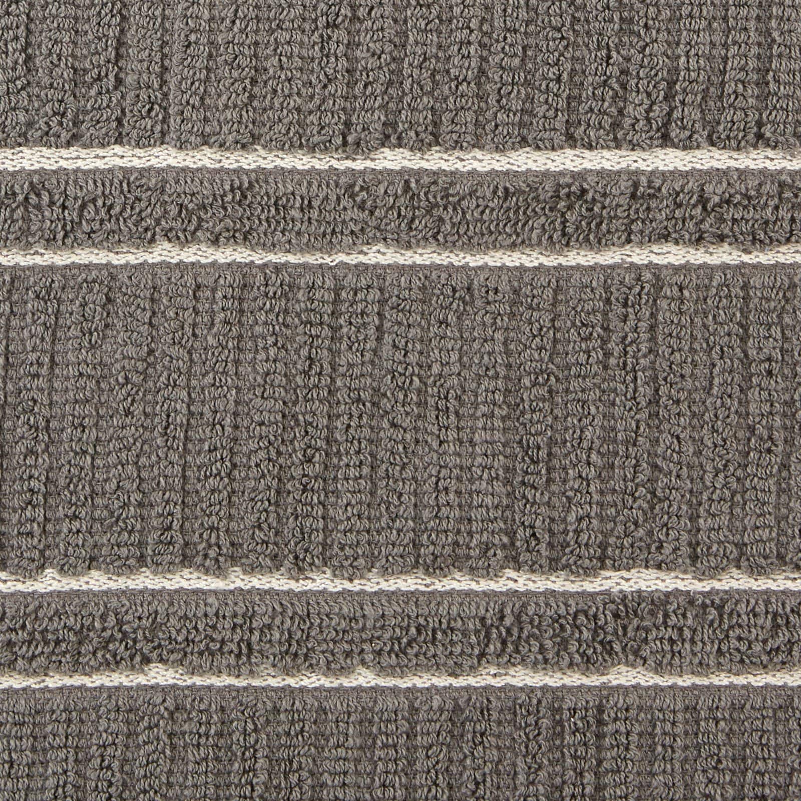 DII® J&M Gray Ribbed Terry Dishtowel & Dishcloth Set