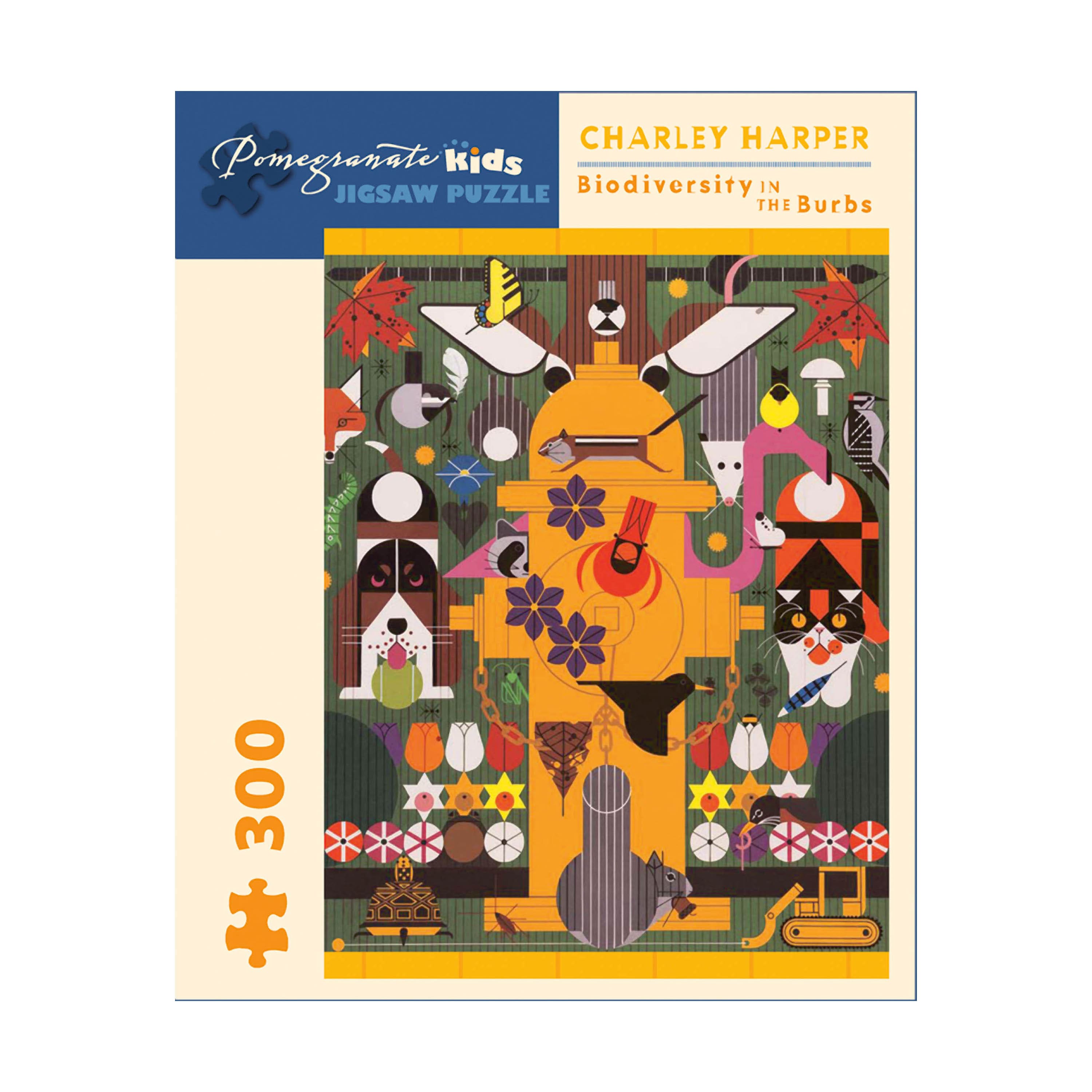 Charley Harper Biodiversity in the Burbs 300 Piece Puzzle