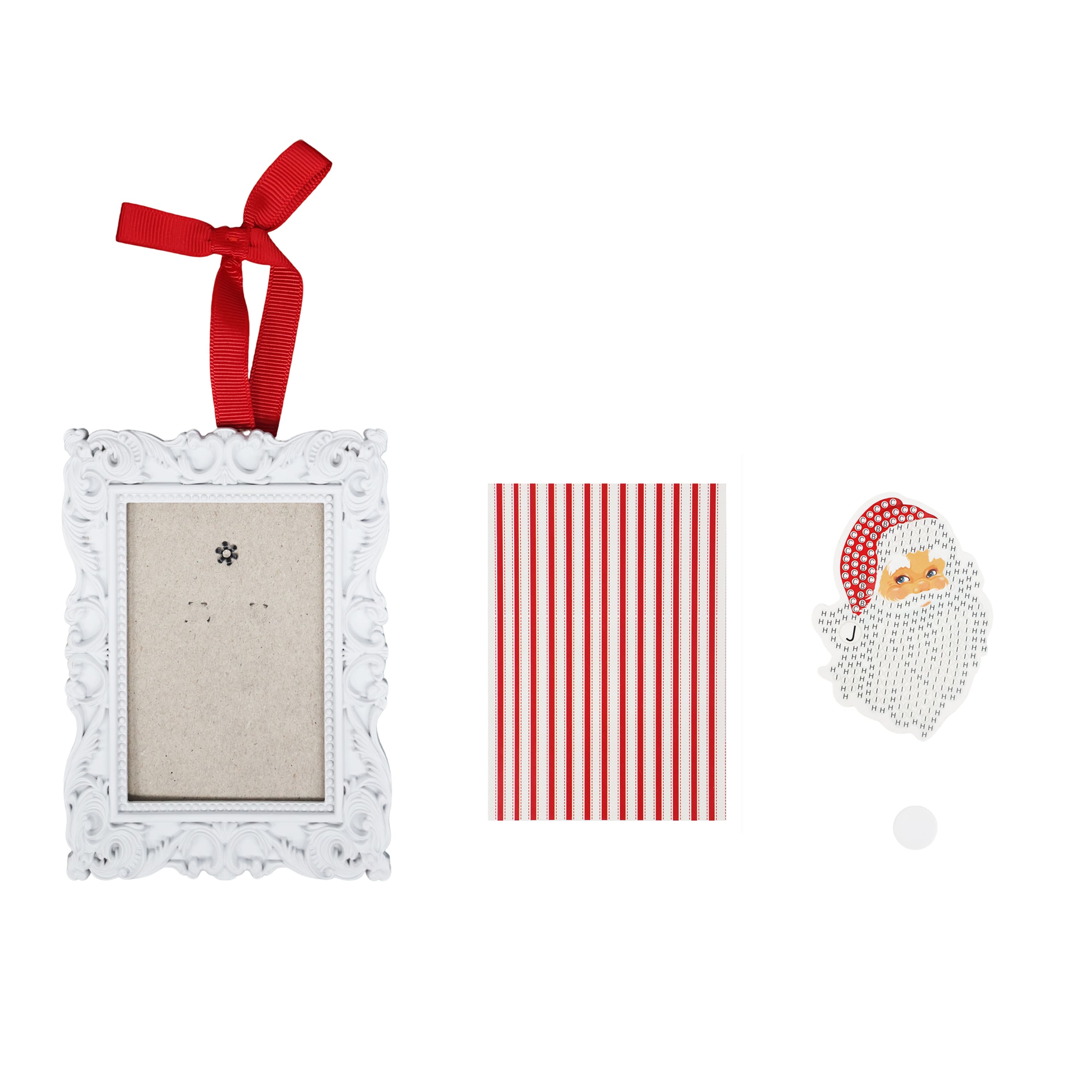2" x 3" Framed Classic Santa Ornament Diamond Art Kit by Make Market®