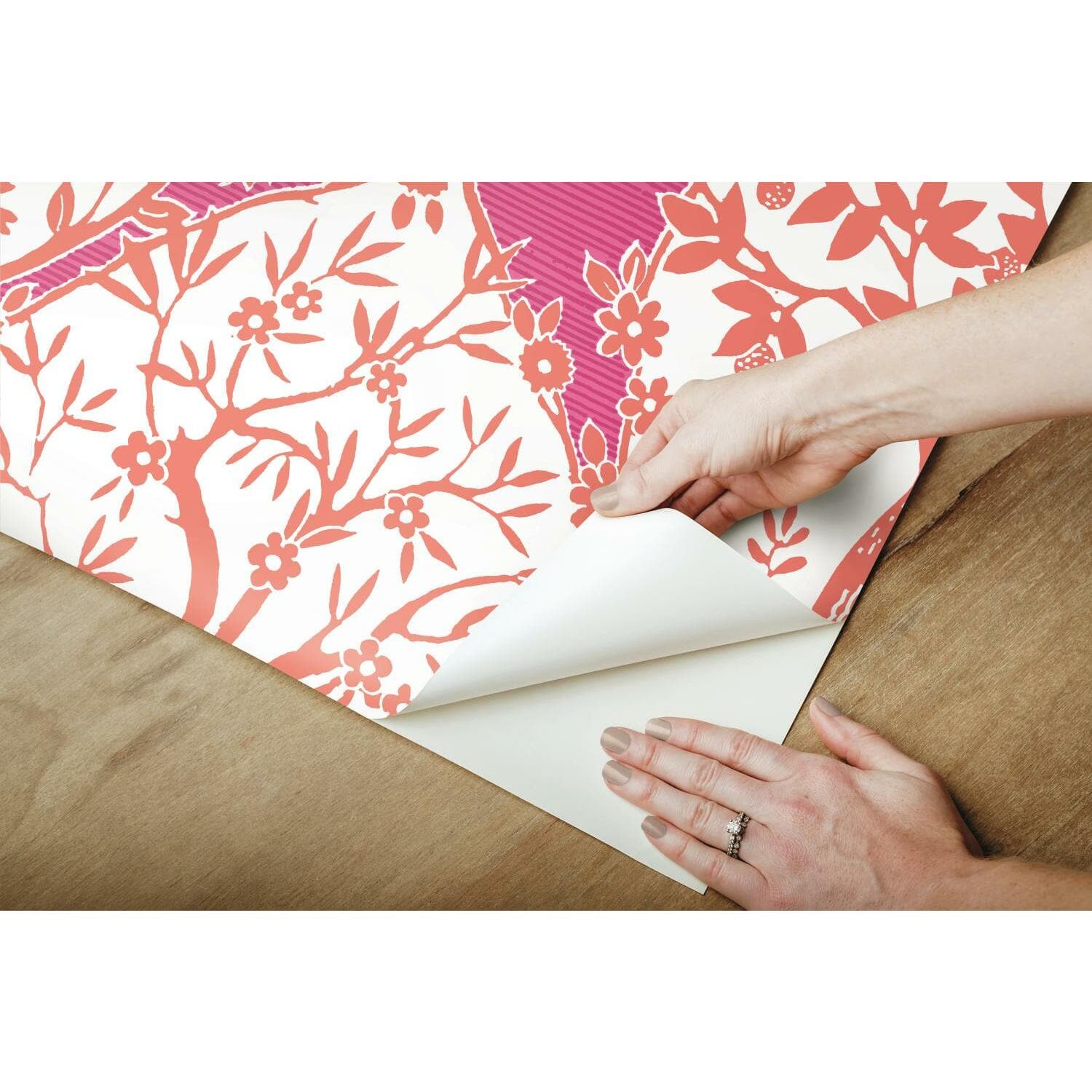 RoomMates Tree & Vine Ogee Peel & Stick Wallpaper