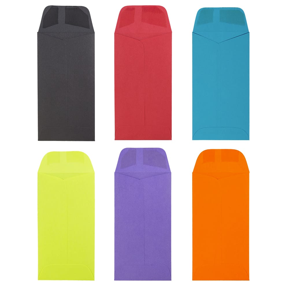 JAM Paper 3.5" x 6.5" Assorted Coin Business Envelopes, 150ct.
