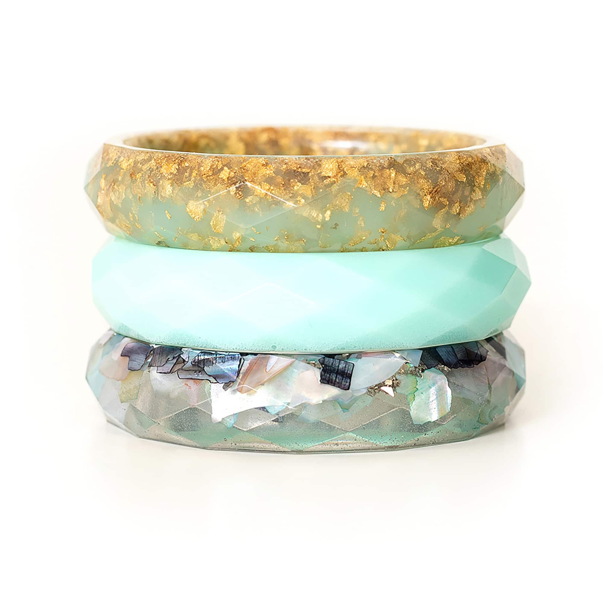 Color Pour Resin 3.25" Mold-Facet Bangle Bracelet