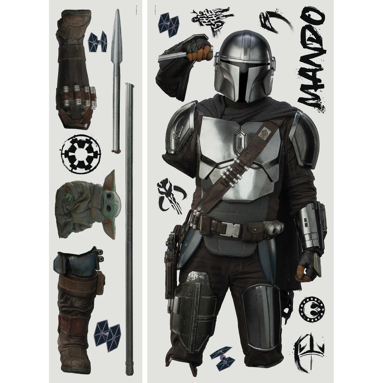 RoomMates Star Wars The Mandalorian In Beskar Peel & Stick Giant Wall Decal