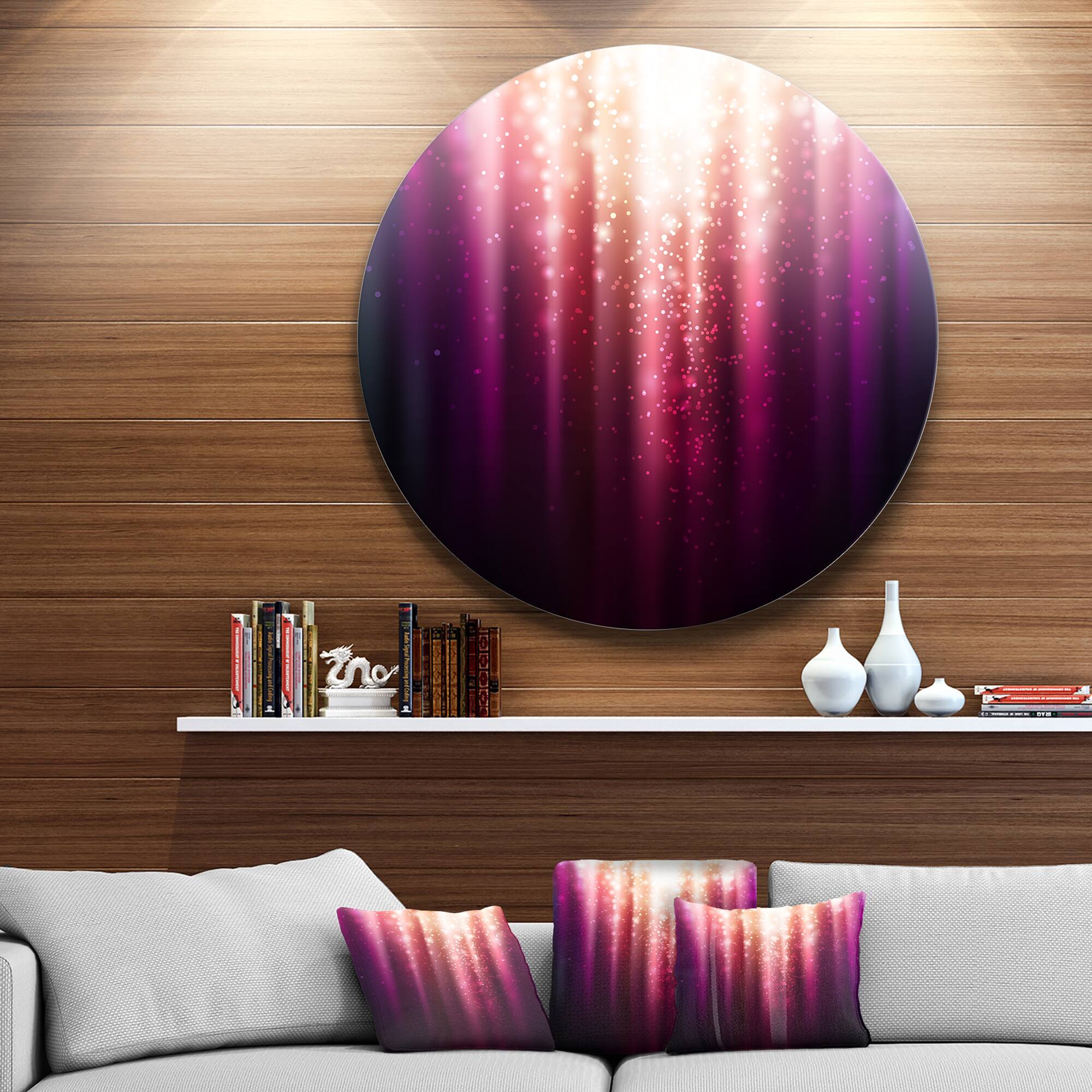 Designart - Purple with Magic Light' Abstract Metal Artwork