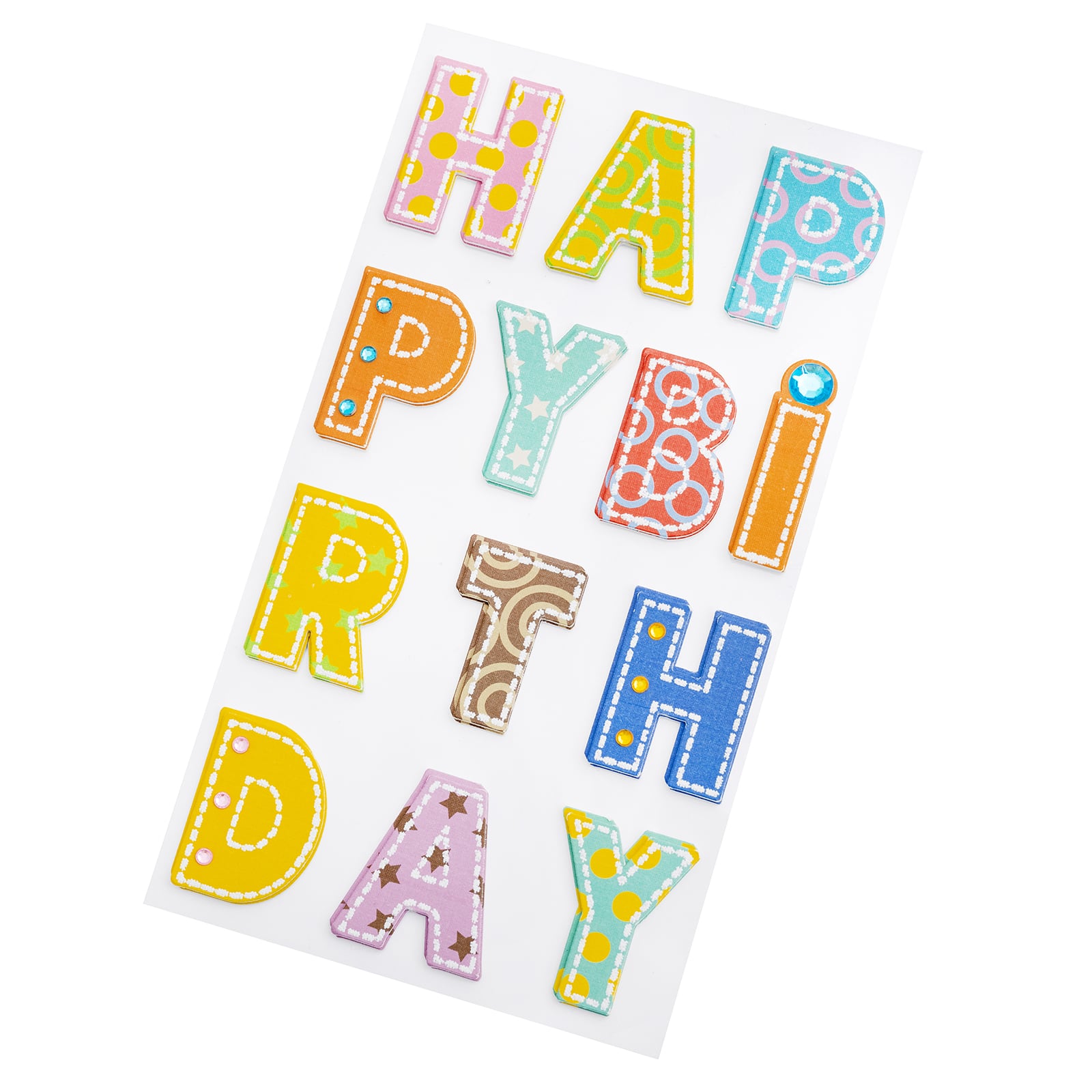 12 Pack: Birthday Letters Stickers by Recollections™