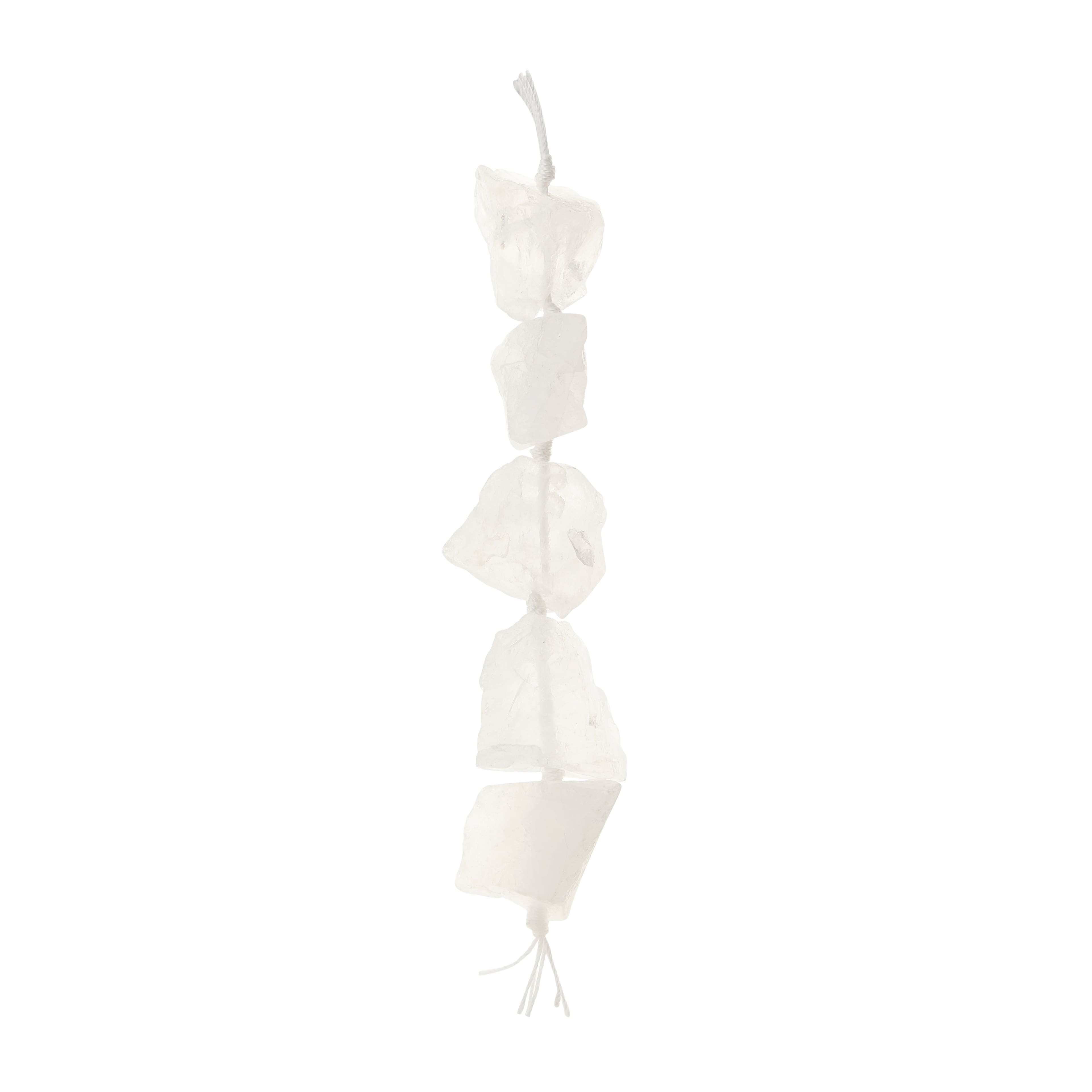 White Large Quartz Nugget Beads by Bead Landing™