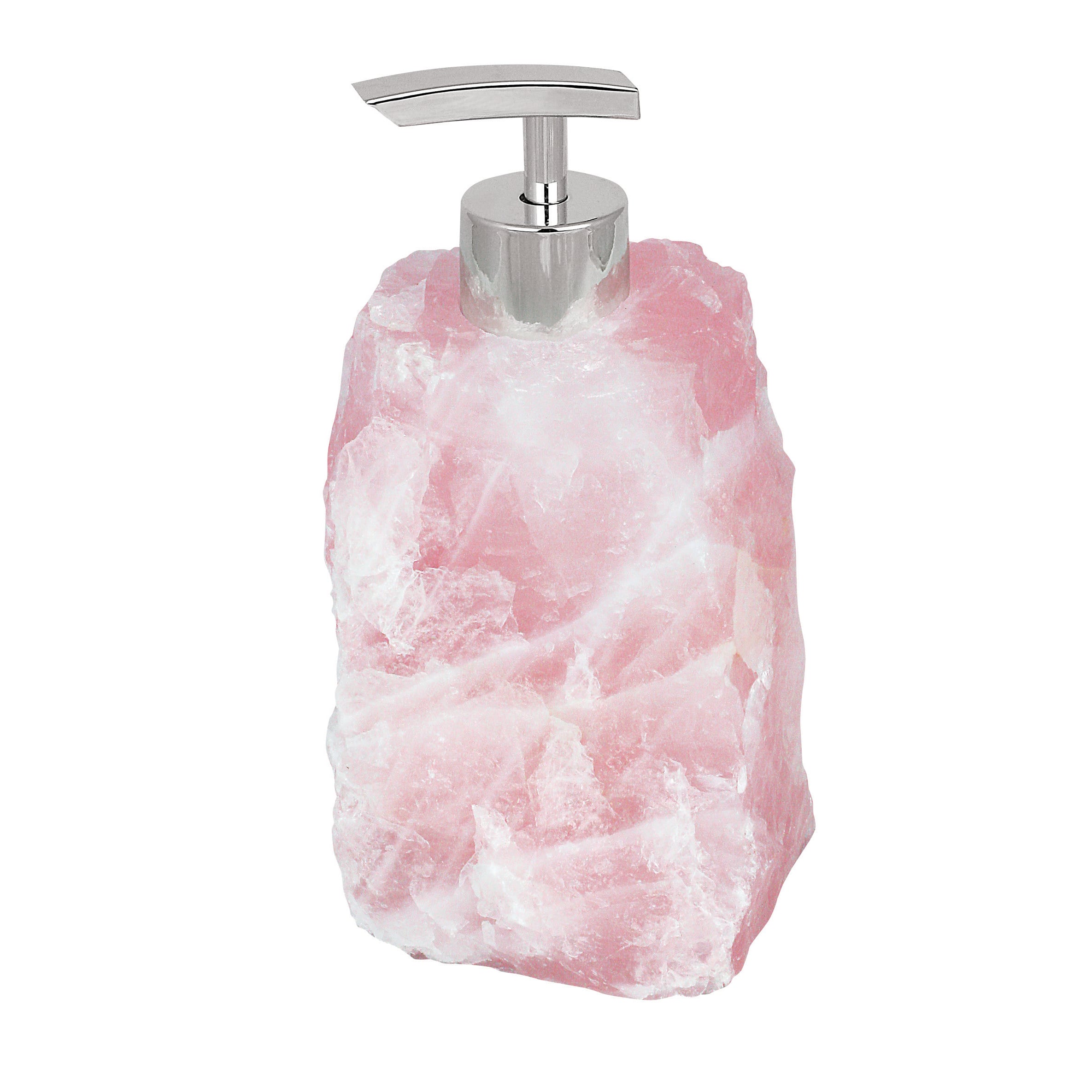 Rose Quartz Stone Soap Dispenser