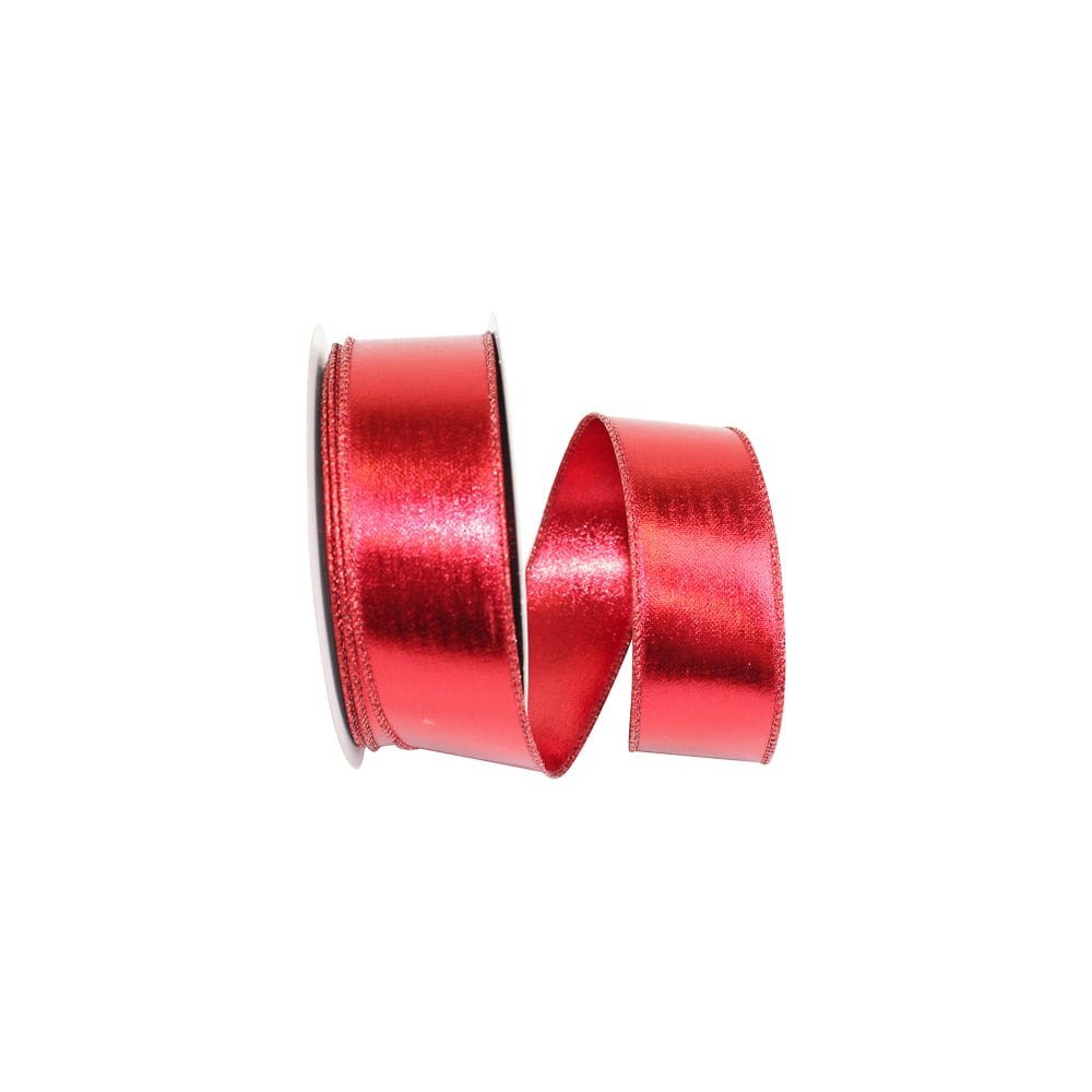 The Ribbon Roll 1.5" x 10yd. Wired Metallic Two-Sided Lamé Foil Ribbon