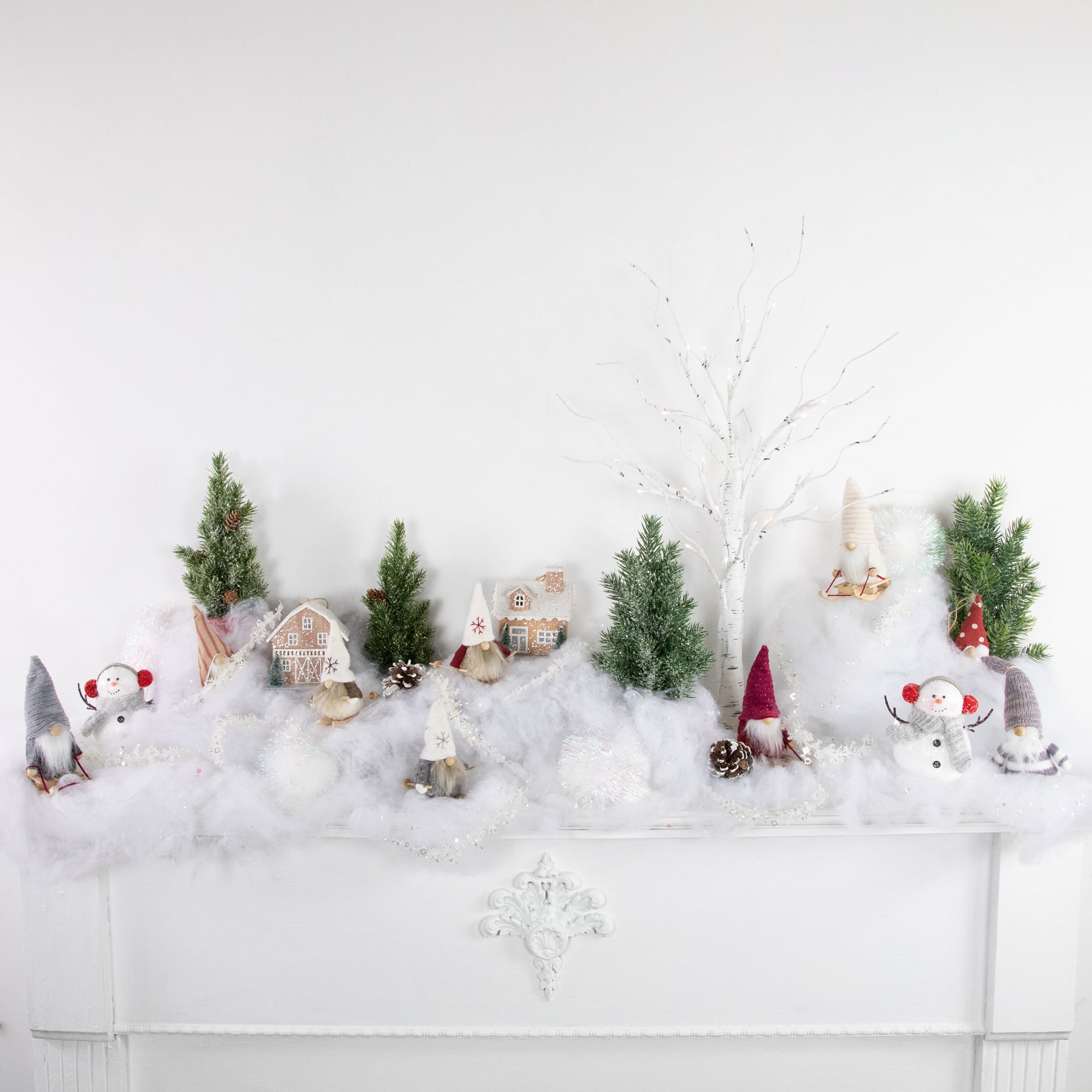 Set of 3 Wooden Gnomes Christmas Ornaments 4"