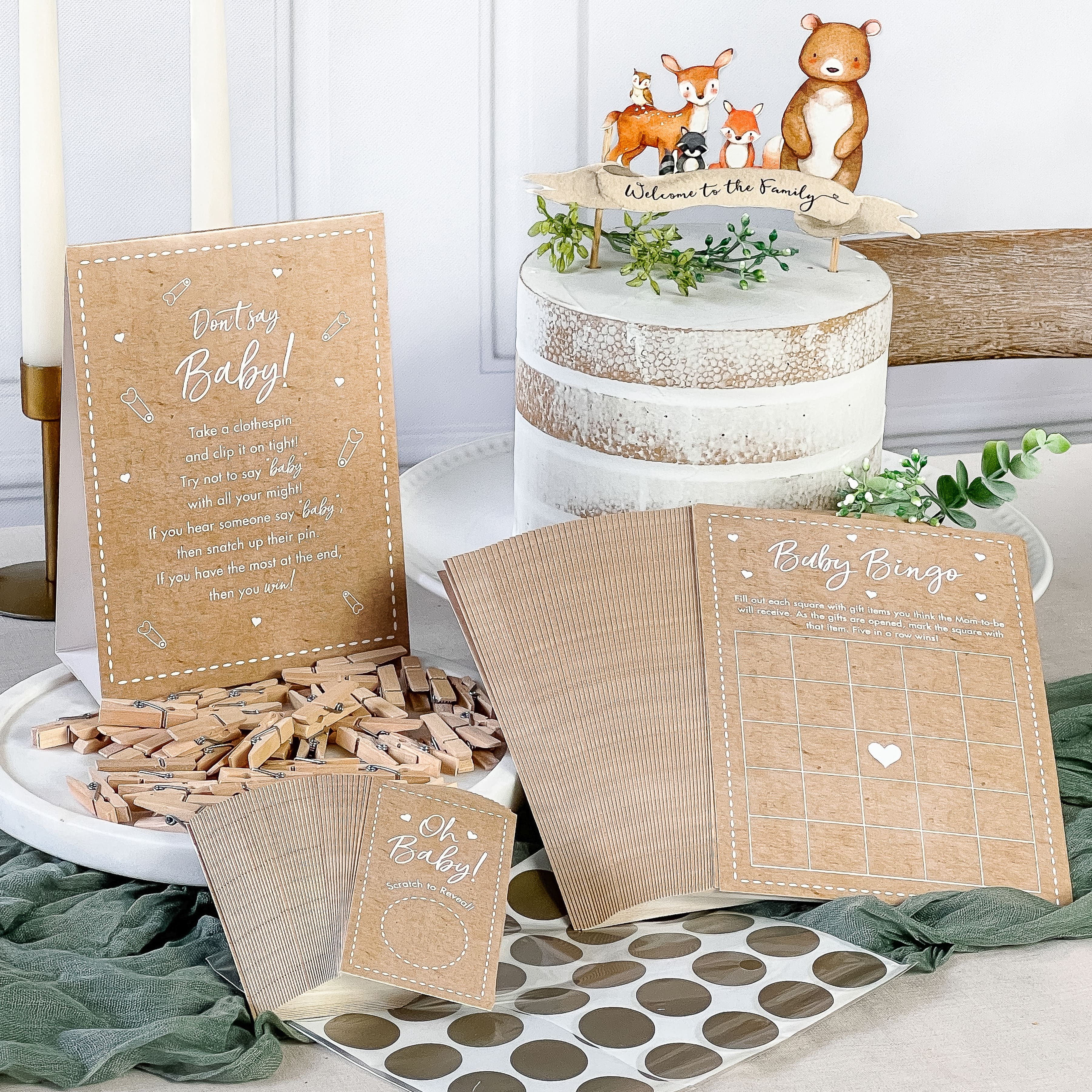 Kate Aspen® Kraft Baby Shower Game Set