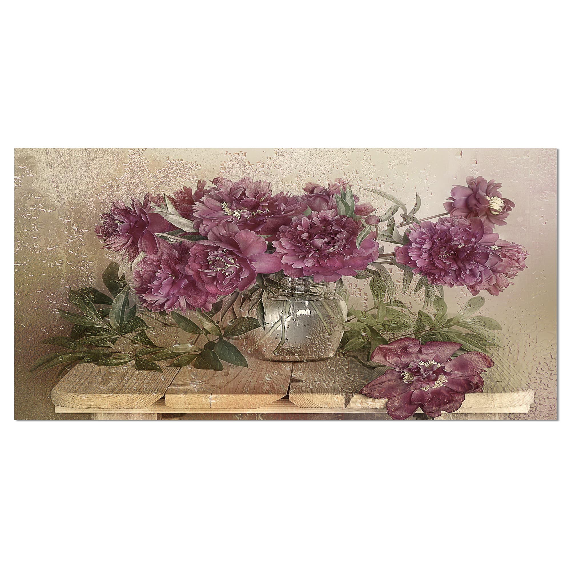 Designart - Bouquet of Pink Peonies - Floral Art Canvas Print