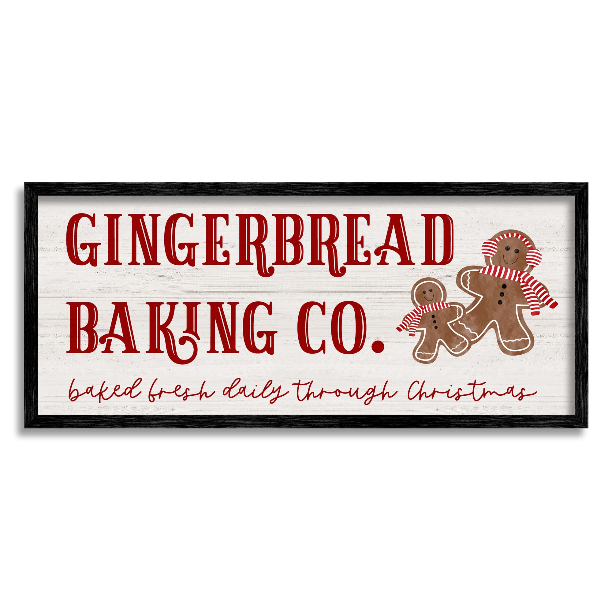 Stupell Industries Gingerbread Baking Co Holiday Framed Giclee Art