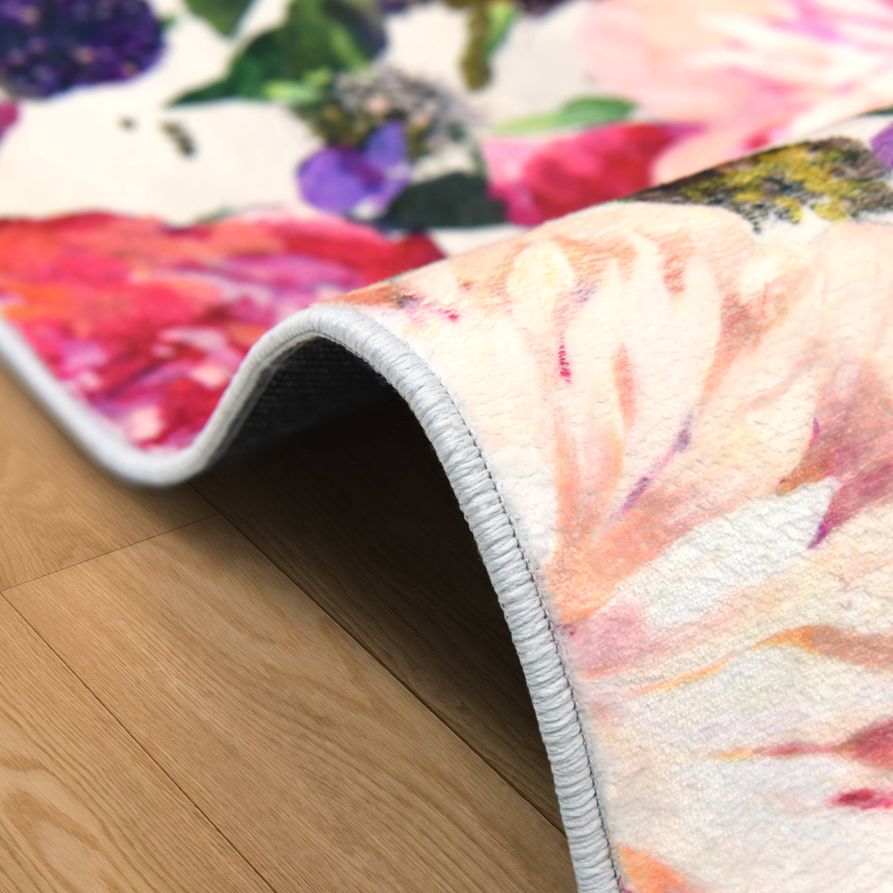Empire Art Direct 5ft. x 7.5ft. Amoroso B Washable Flowers Area Rug
