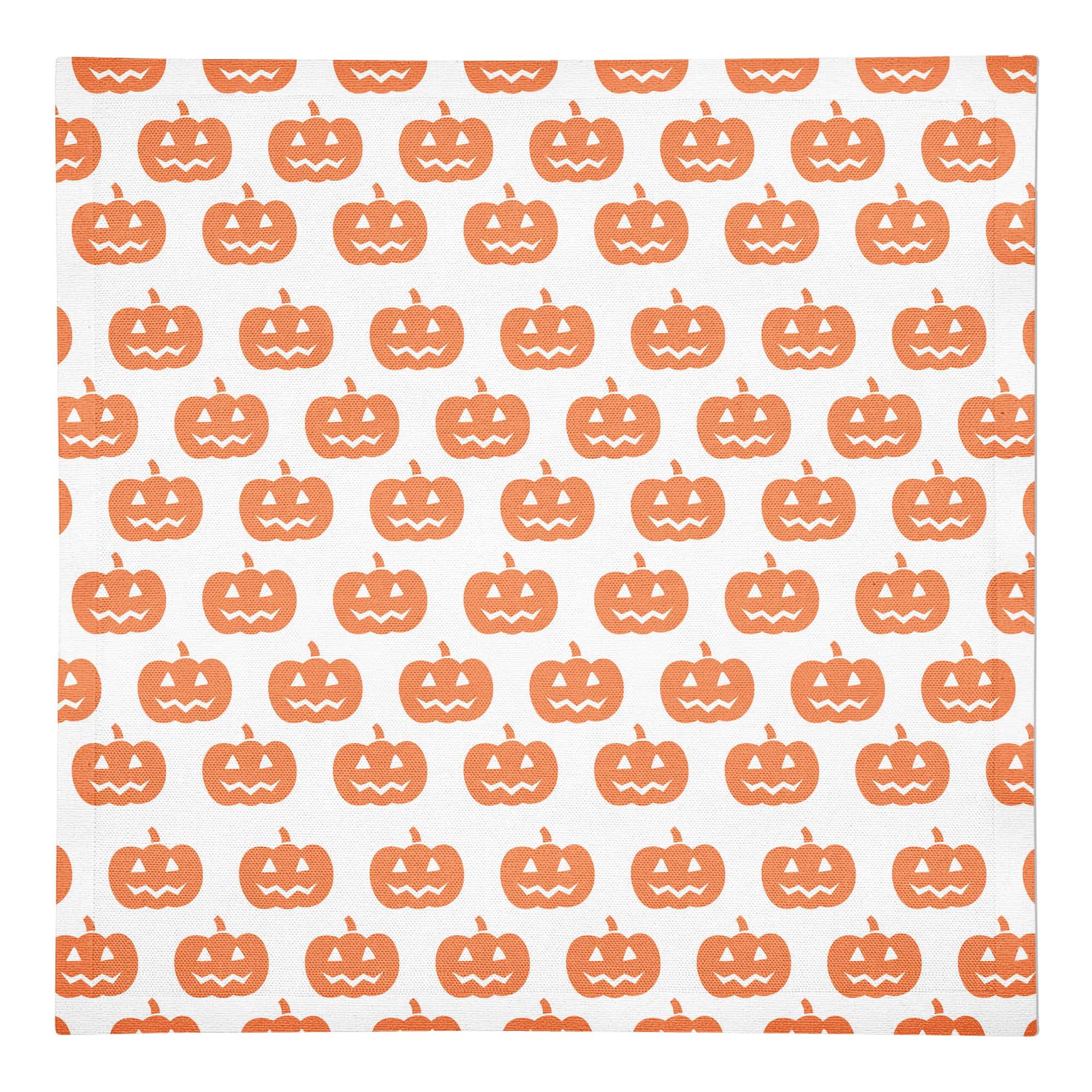 Jackolantern Pattern 10" x 10" Cotton Twill Napkin